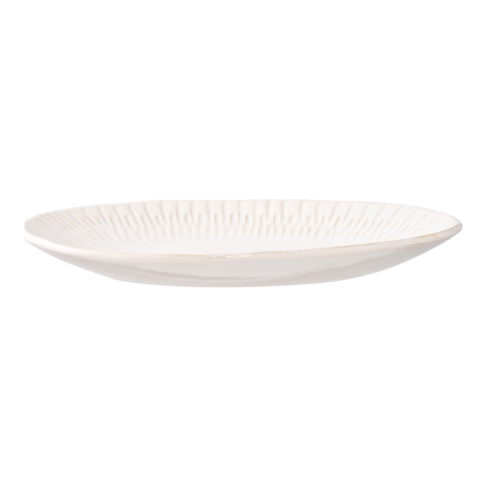 Tray - Tray, ceramic, white 30,5x20,3x3,8 cm