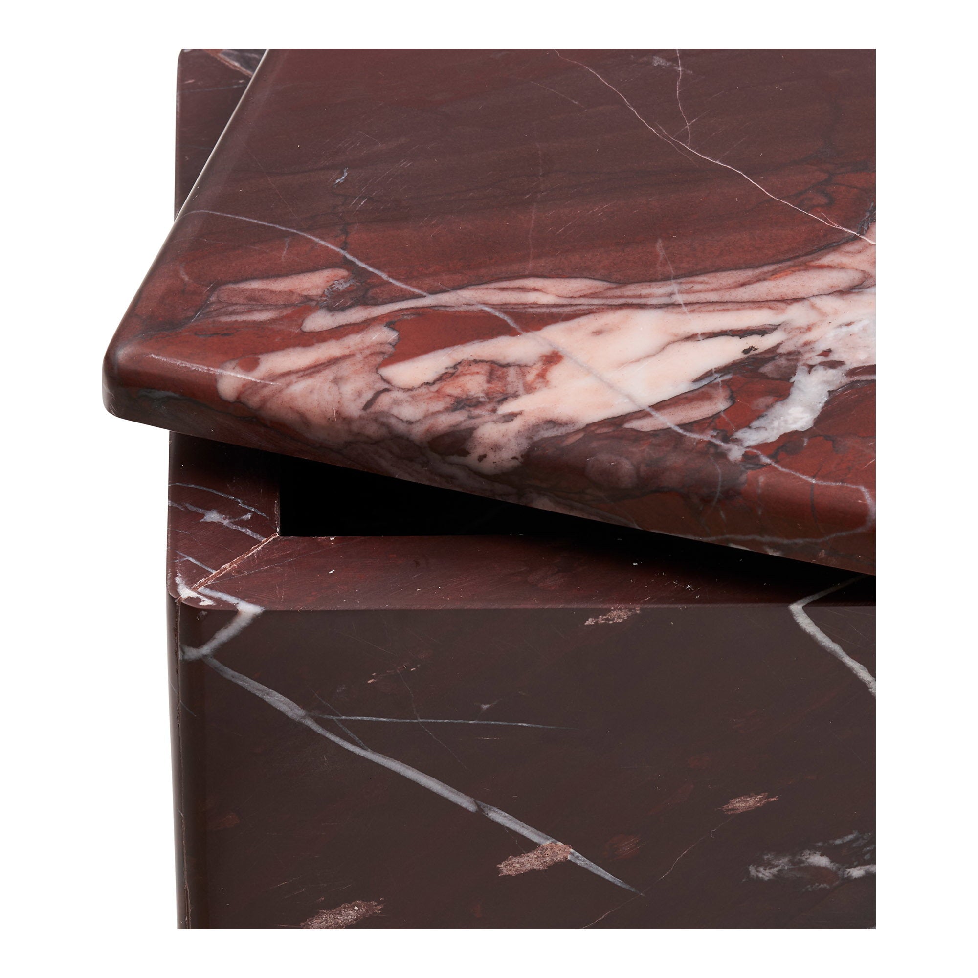 Pot marmer – kastanjerood, 12x12x8 cm