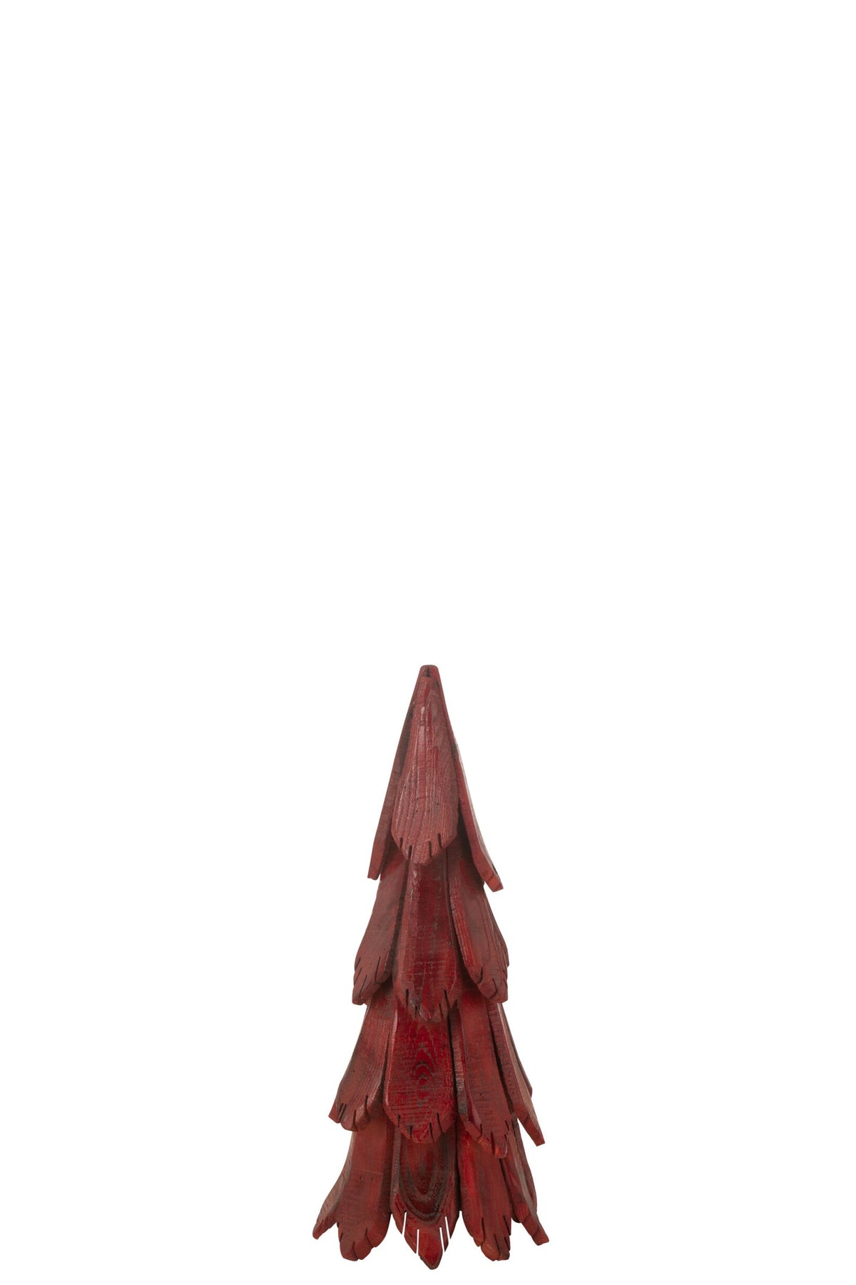 Kerstboom houtstukken klein – kastanjehout, rood, 70 cm