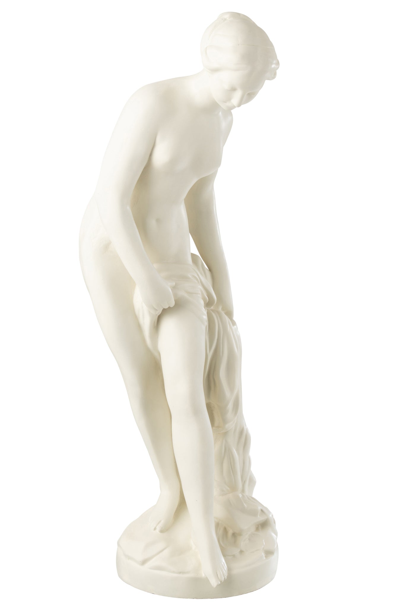 Statue Lady Greece Resin White