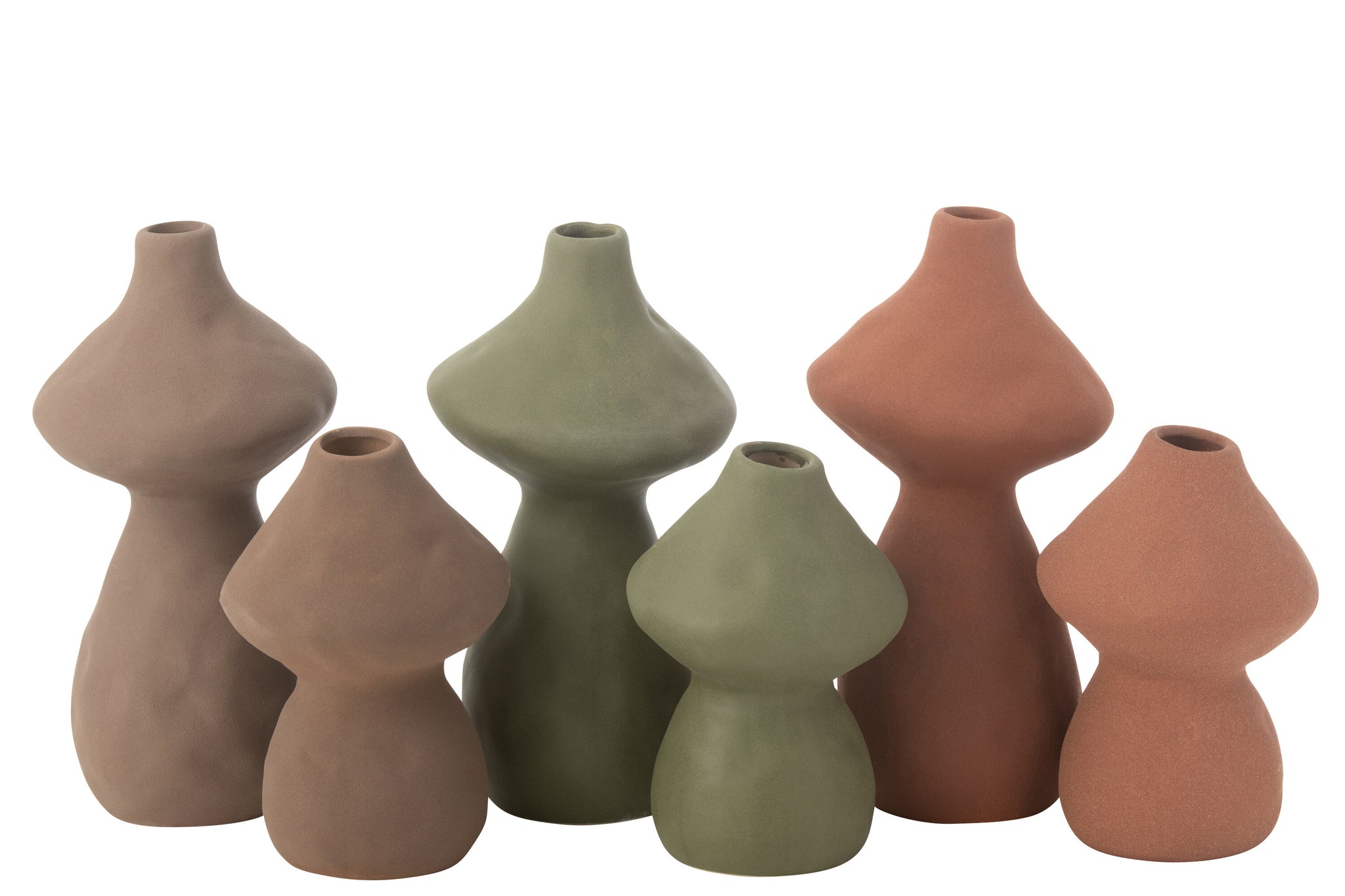 Vase Mushroom Porcelain Mix Large Assortment Of 3