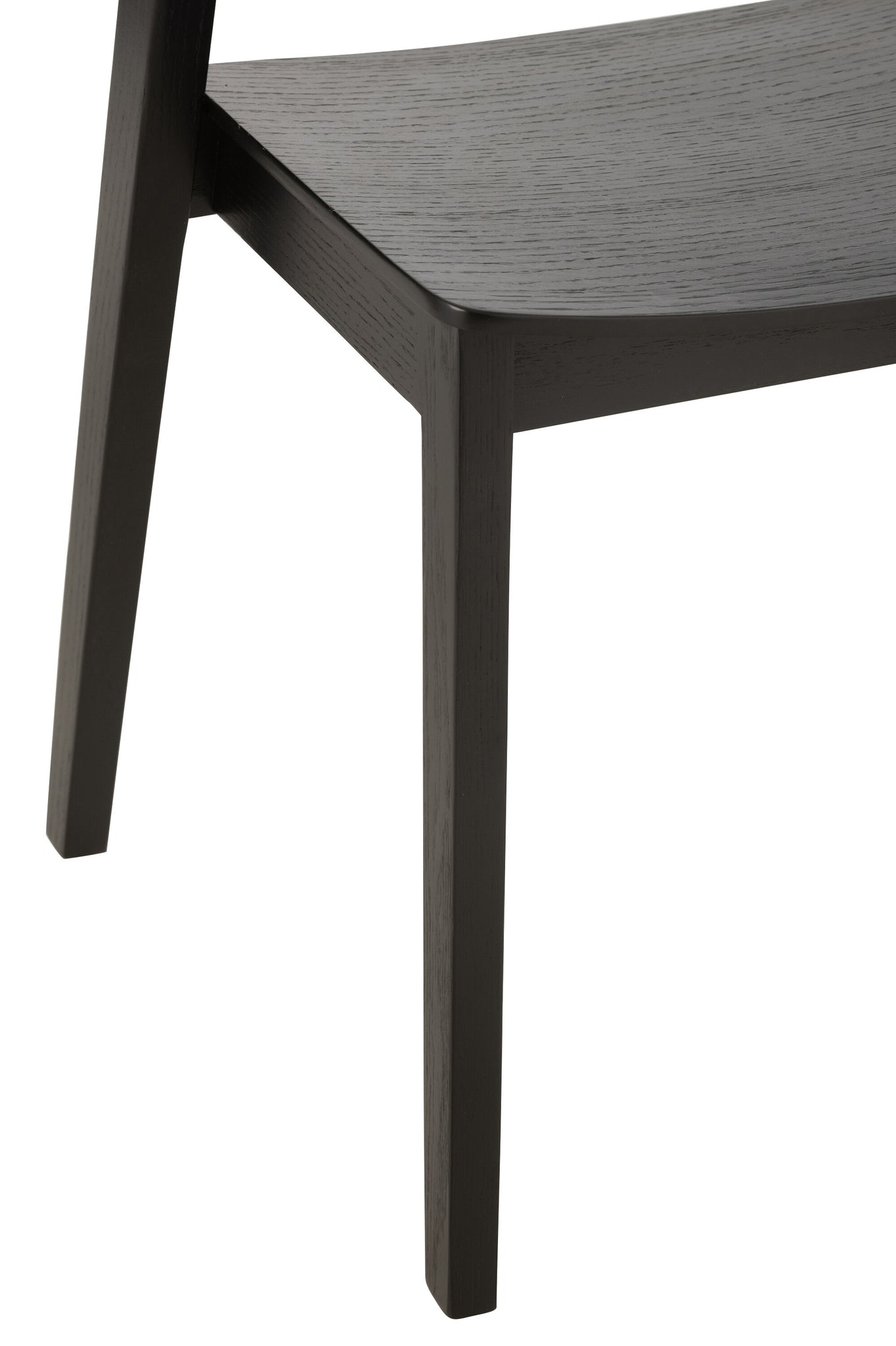 Chair Laga Oak Wood/Plywood Black