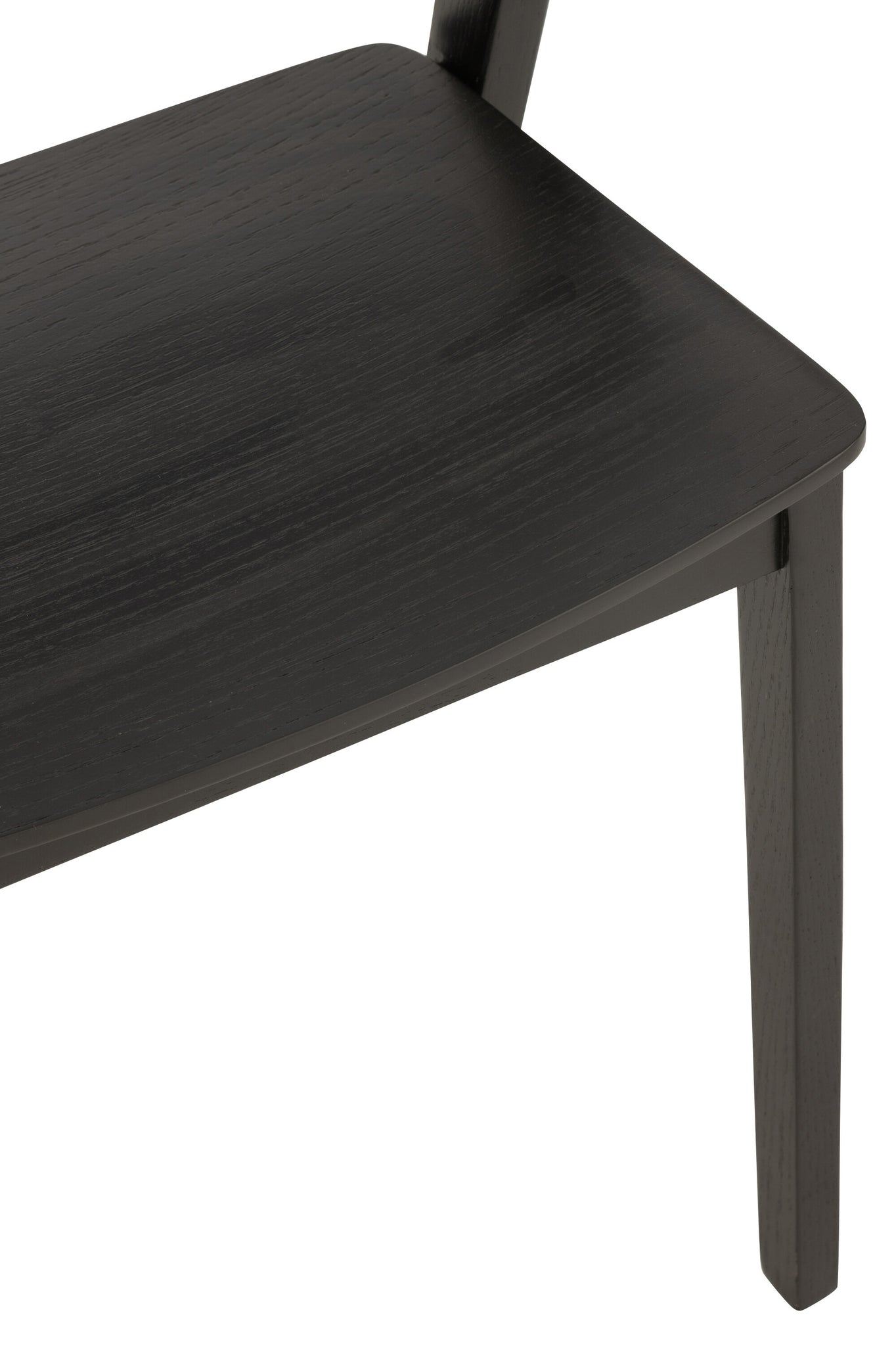 Chair Laga Oak Wood/Plywood Black