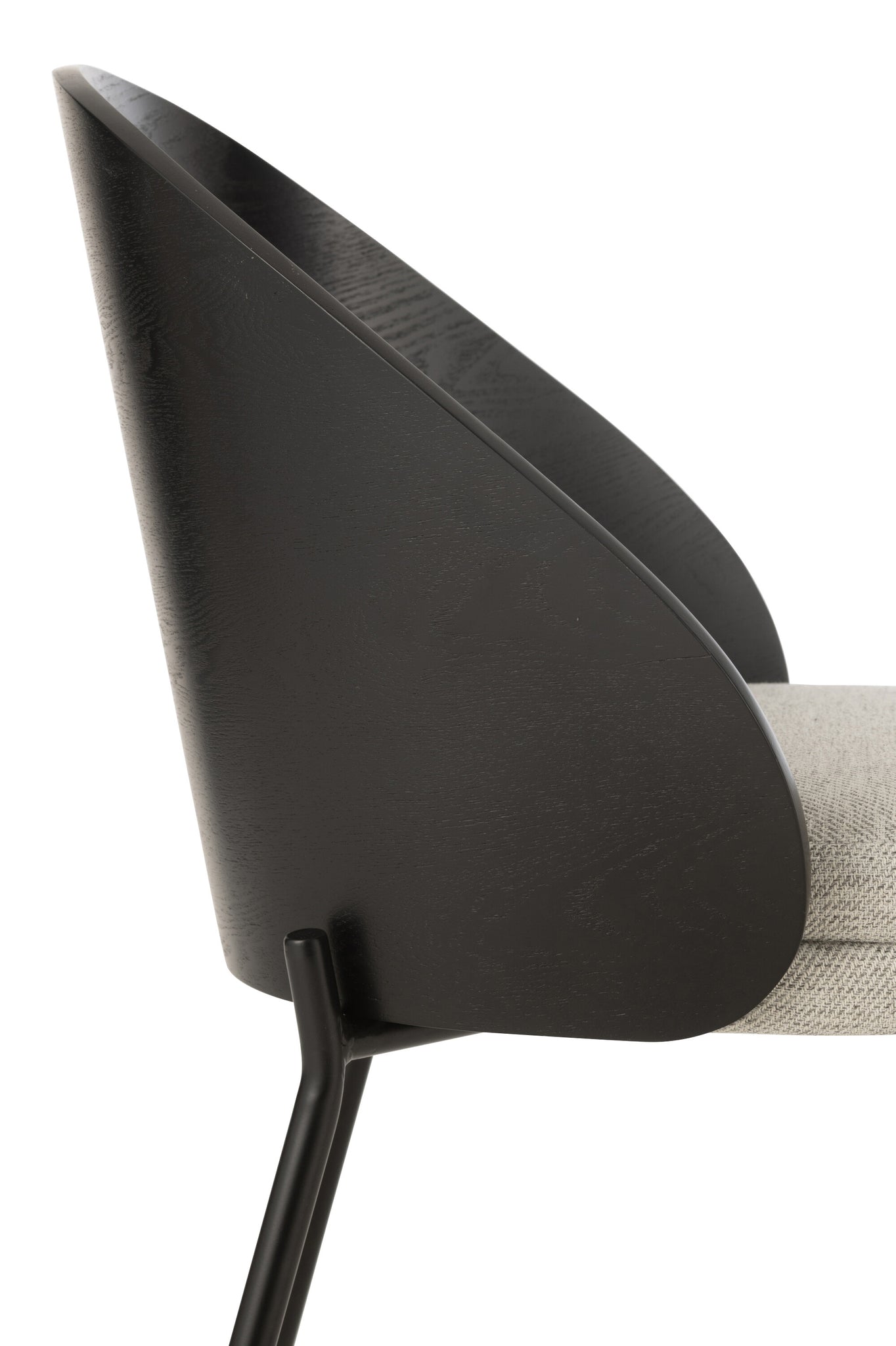 Chair Lone Ply Wood/Metal Black/Grey