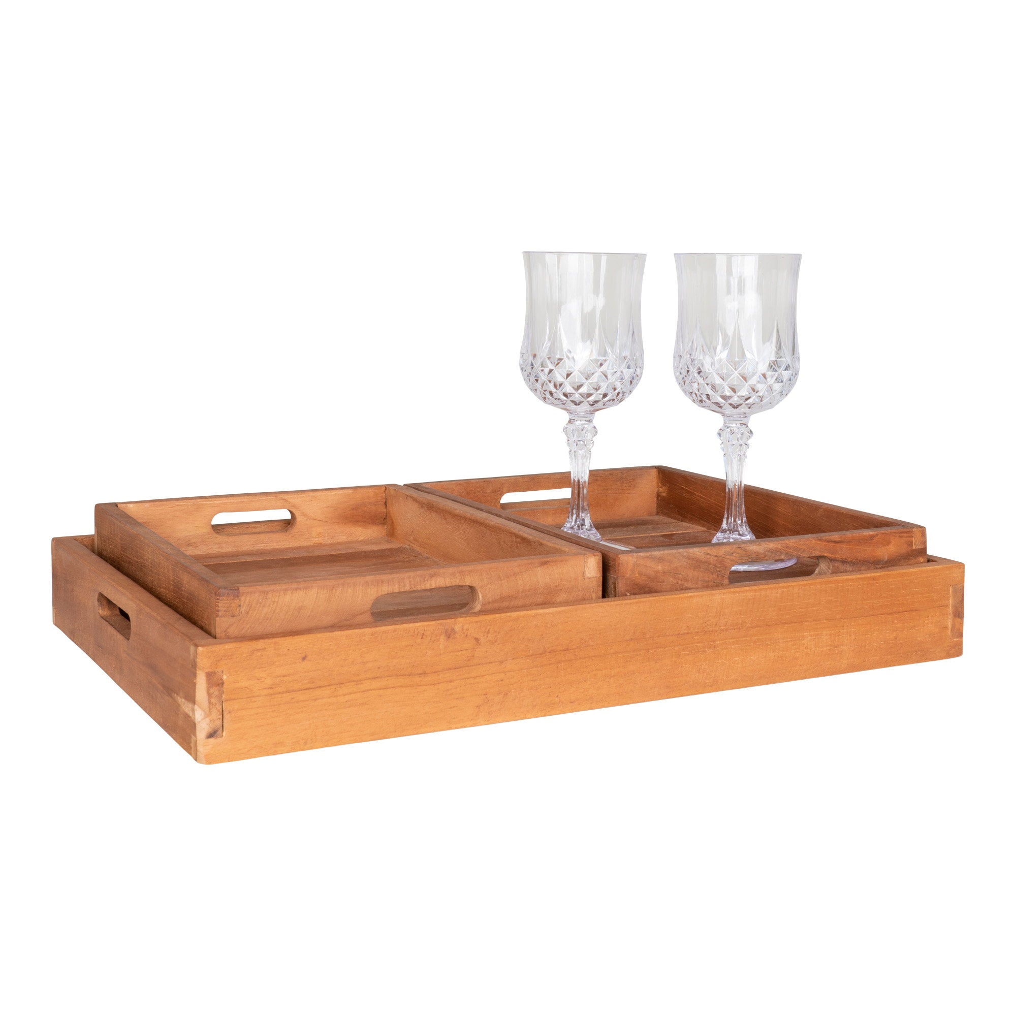 Serviertabletts Faro Teakholz Natur