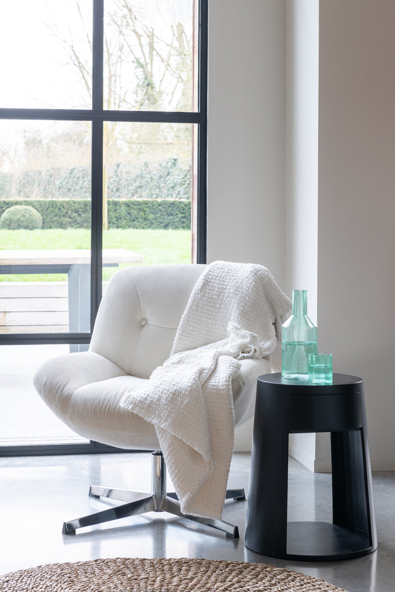 Couchtisch, Mangoholz/MDF, Schwarz