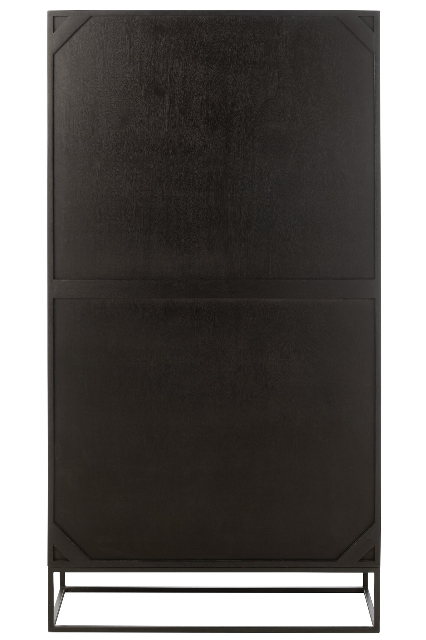 Design Boekenkast Zwart Mango Hout Open Kast | Living and Goods