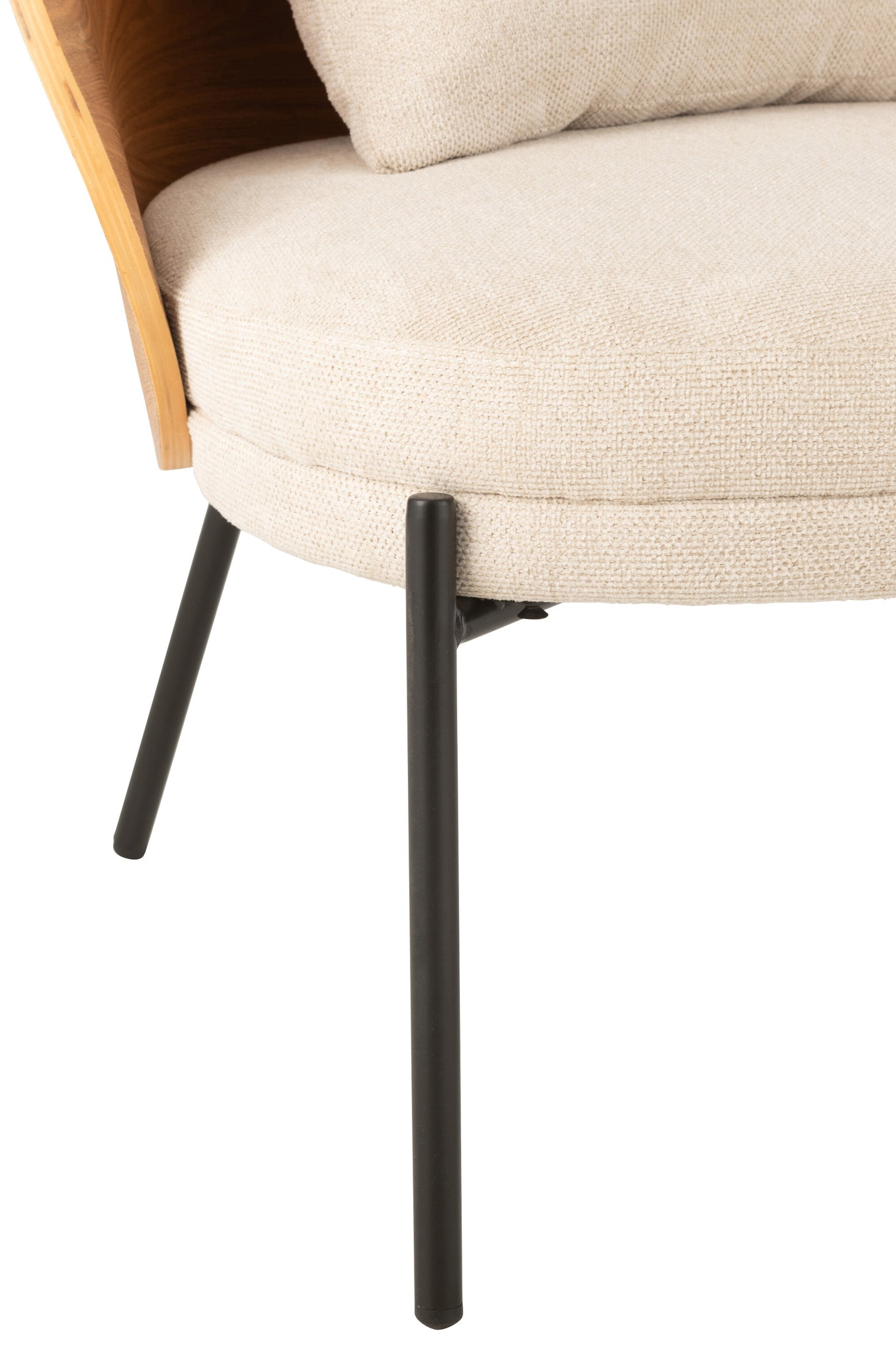 Lounge-Sessel, einfarbig, Sperrholz/Metall, Natur/Grau