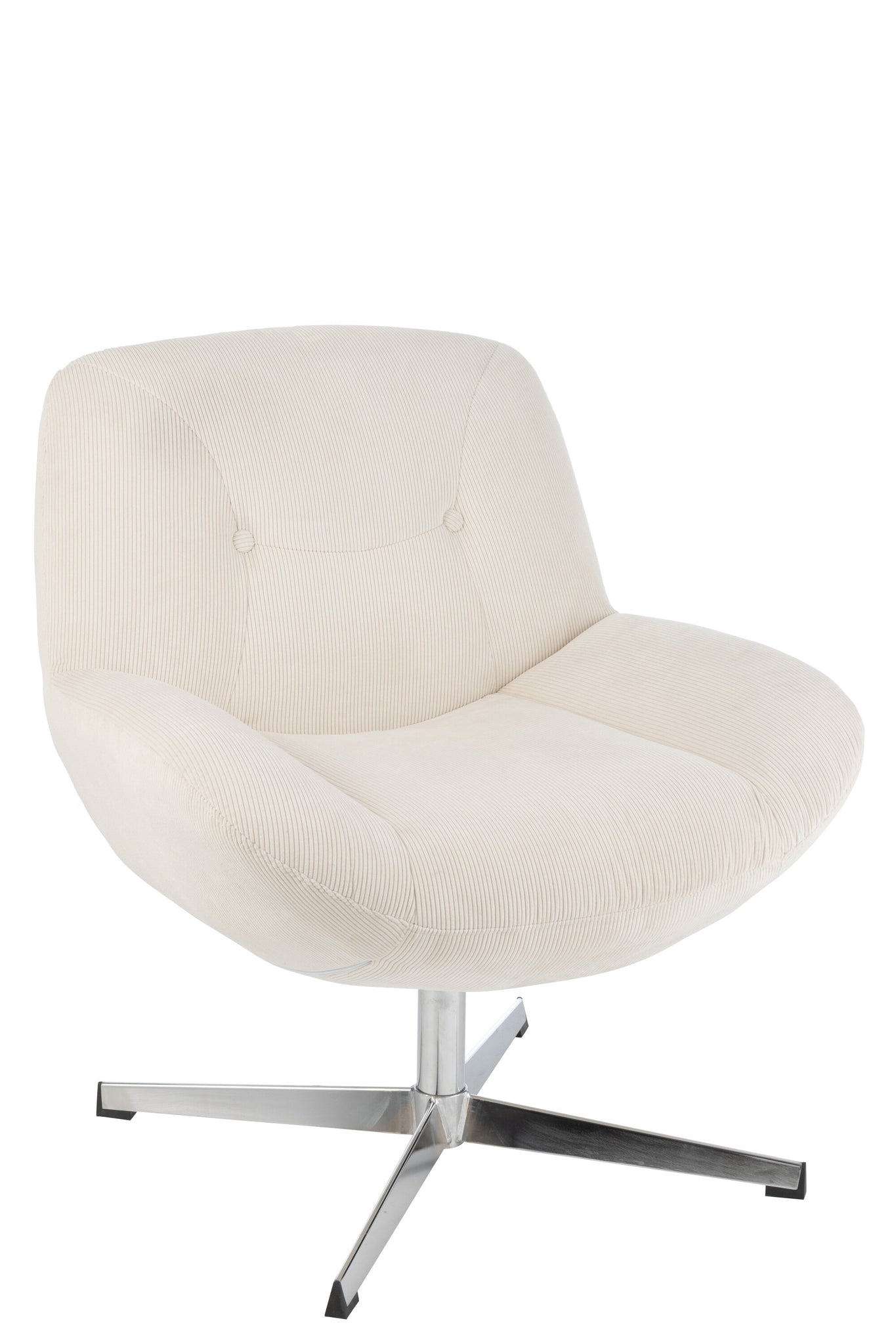 Lounge Chair Chill Metal/Plywood Cream/Silver