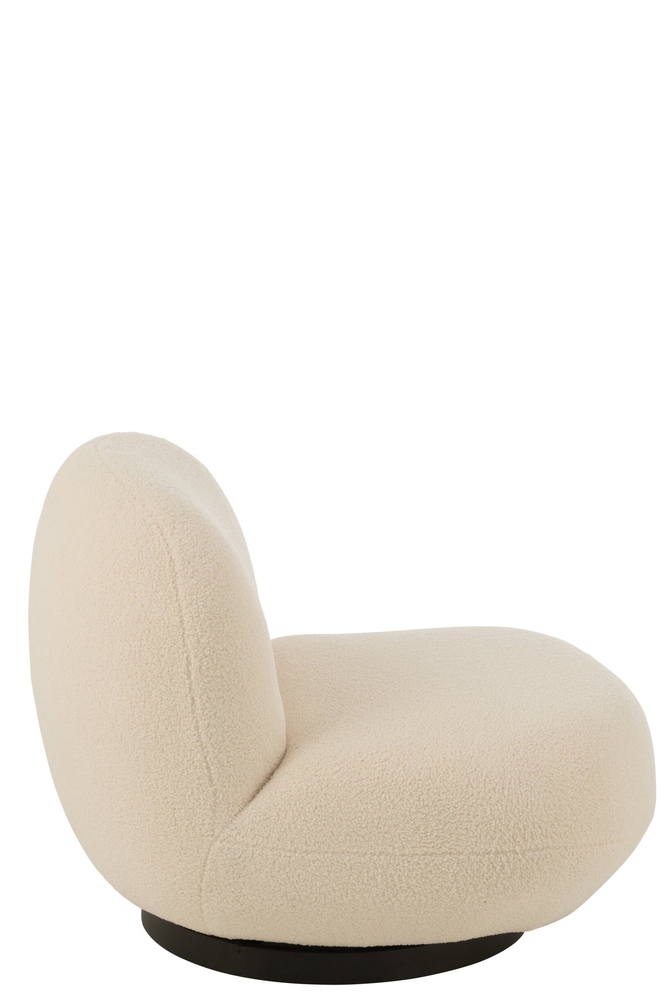 Lounge Chair Snow Pappelholz/Schaumstoff Weiß/Schwarz