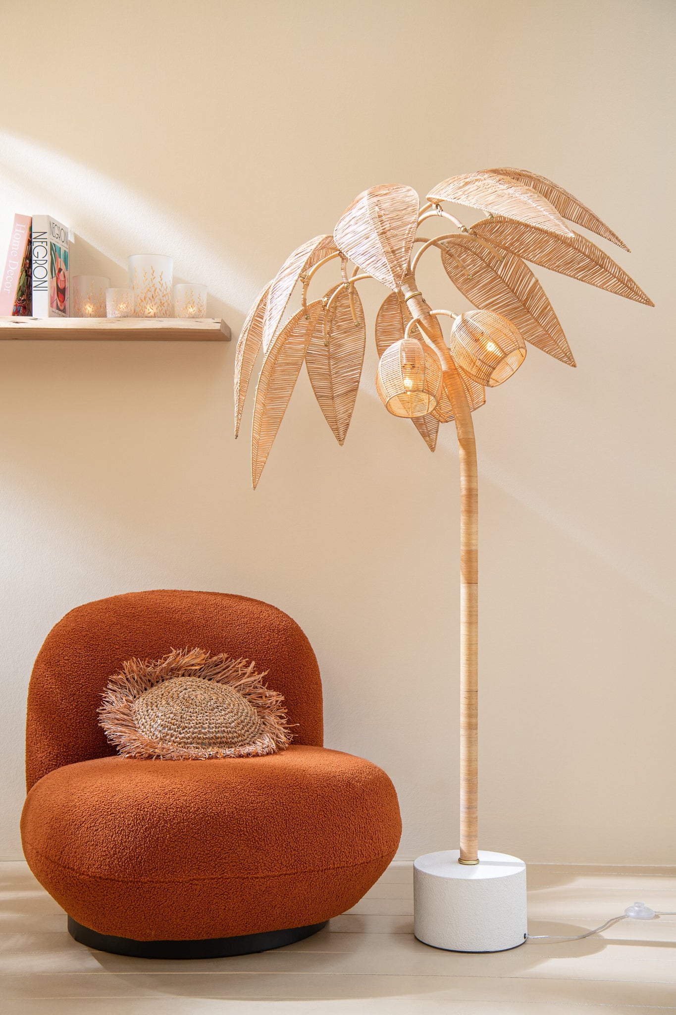 Lounge-Sessel Schneepappelholz/Schaumstoff Orange/Schwarz