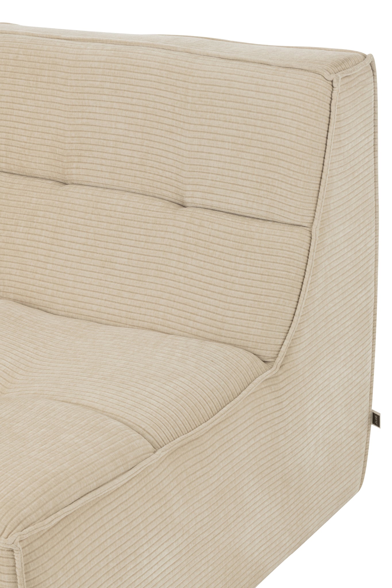 Sofa Corner Grid Poplar Wood/Foam Beige