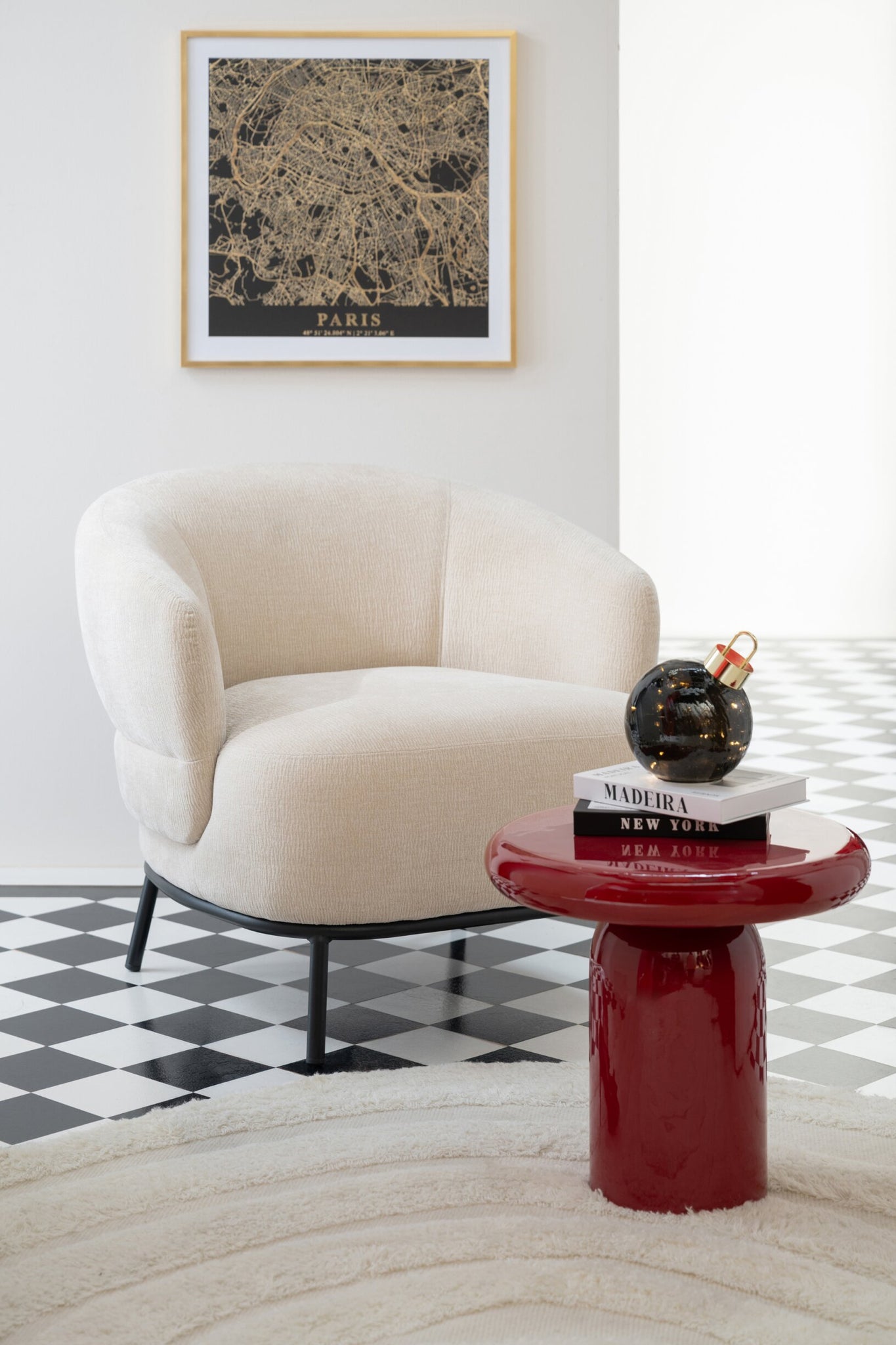 Lounge Chair Mars Pappelholz/Schaumstoff Beige