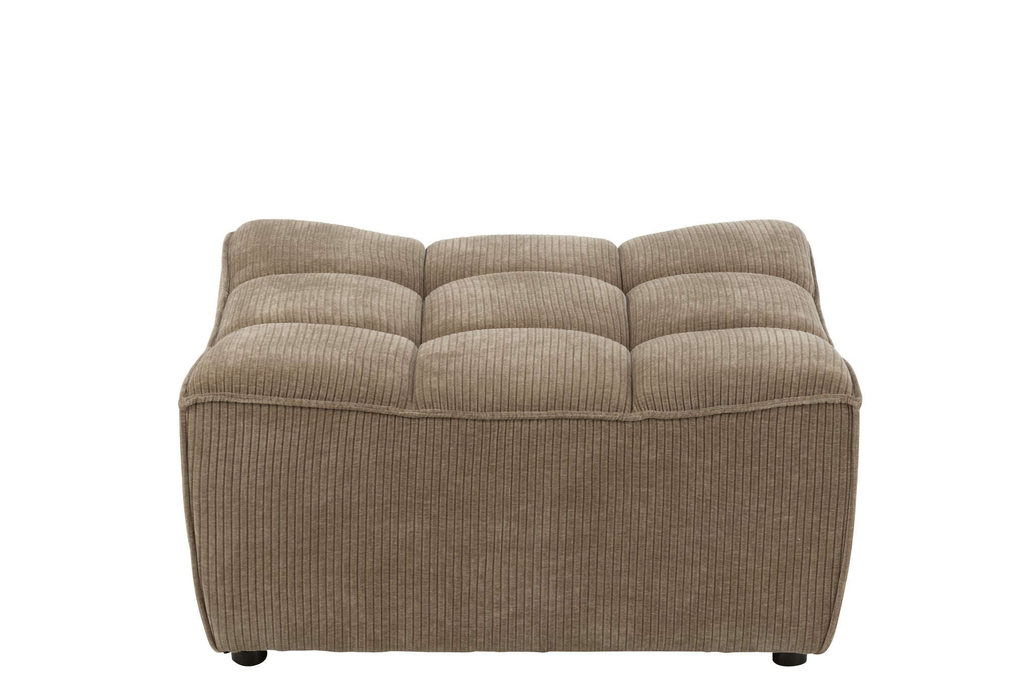 Ottoman Grid Poplar Wood/Foam Dark Taupe