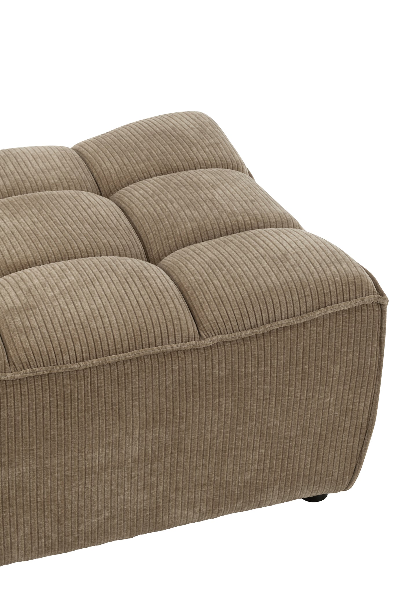 Ottoman Grid Poplar Wood/Foam Dark Taupe