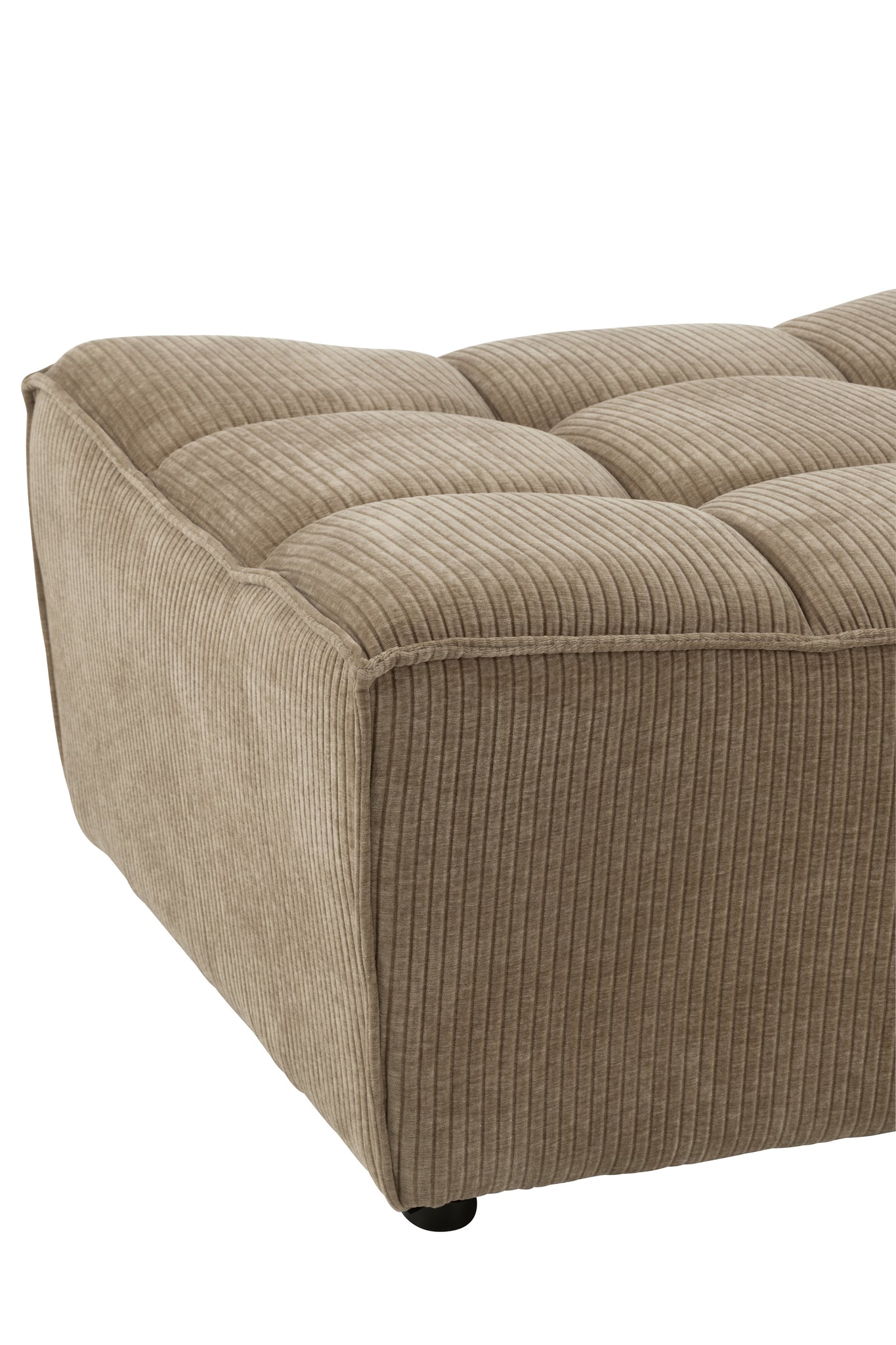 Ottoman Grid Poplar Wood/Foam Dark Taupe