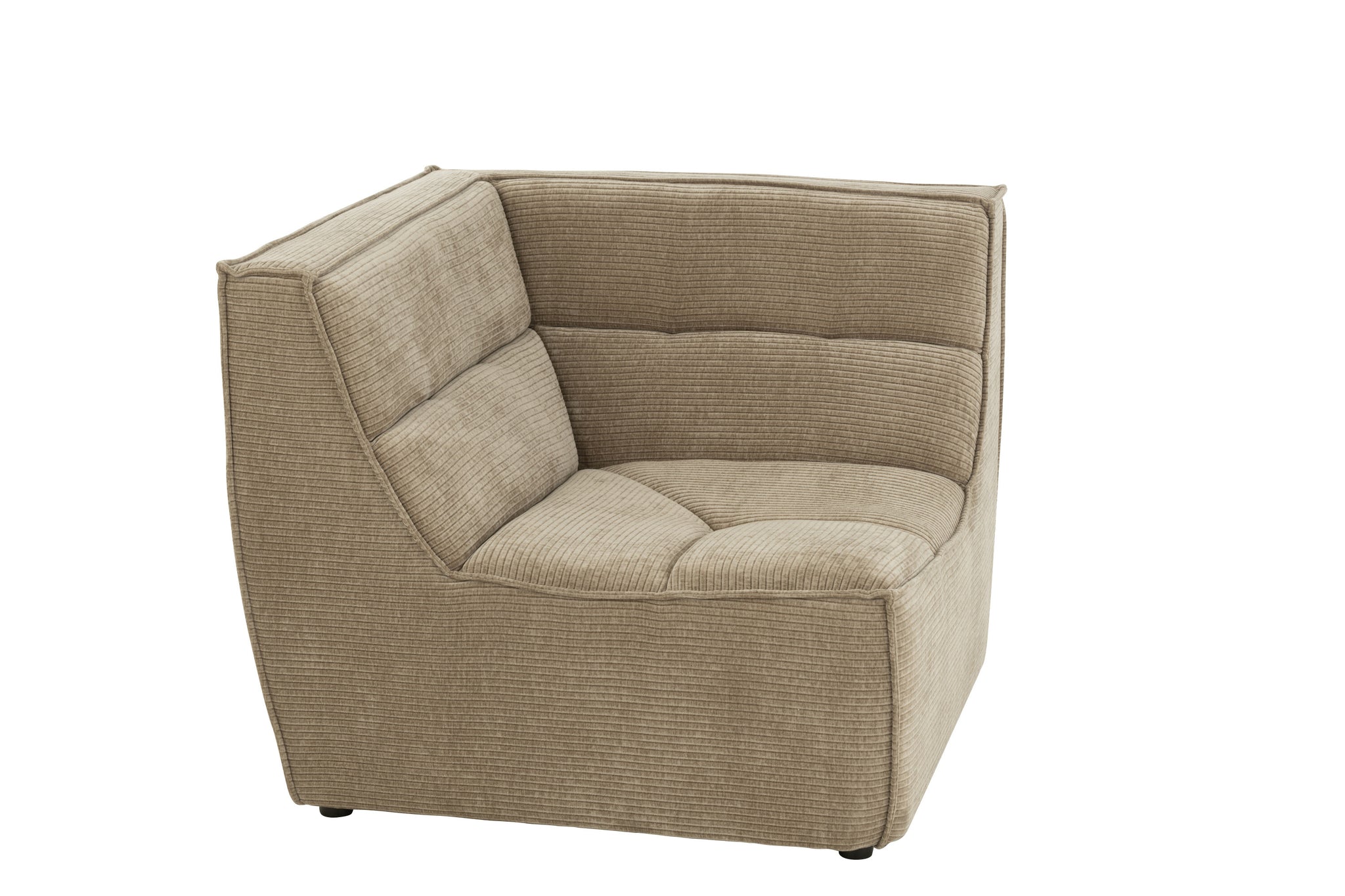 Sofa Corner Grid Poplar Wood/Foam Dark Taupe