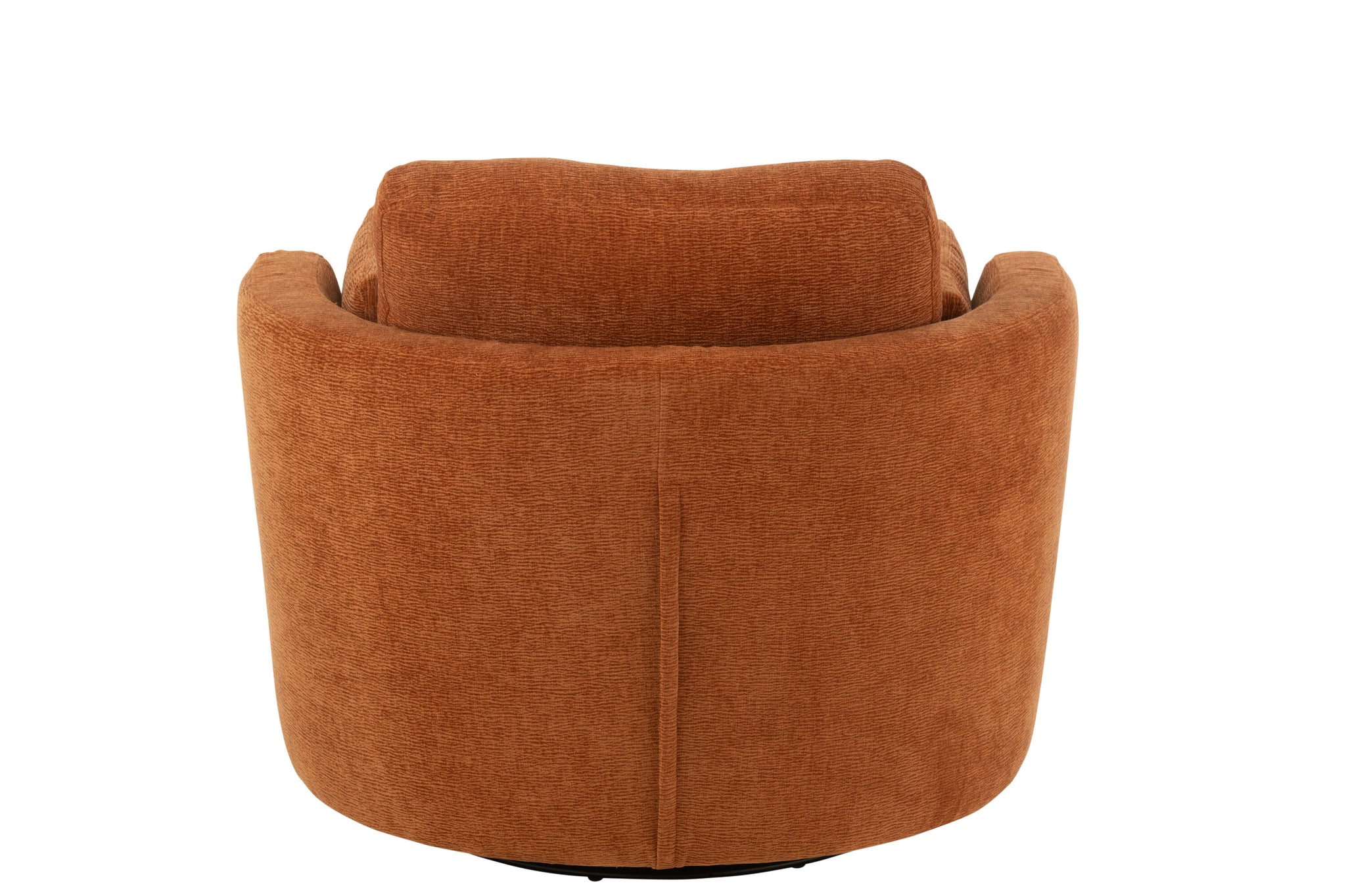 Drehstuhl aus Pappelholz/Schaumstoff, rostfarben