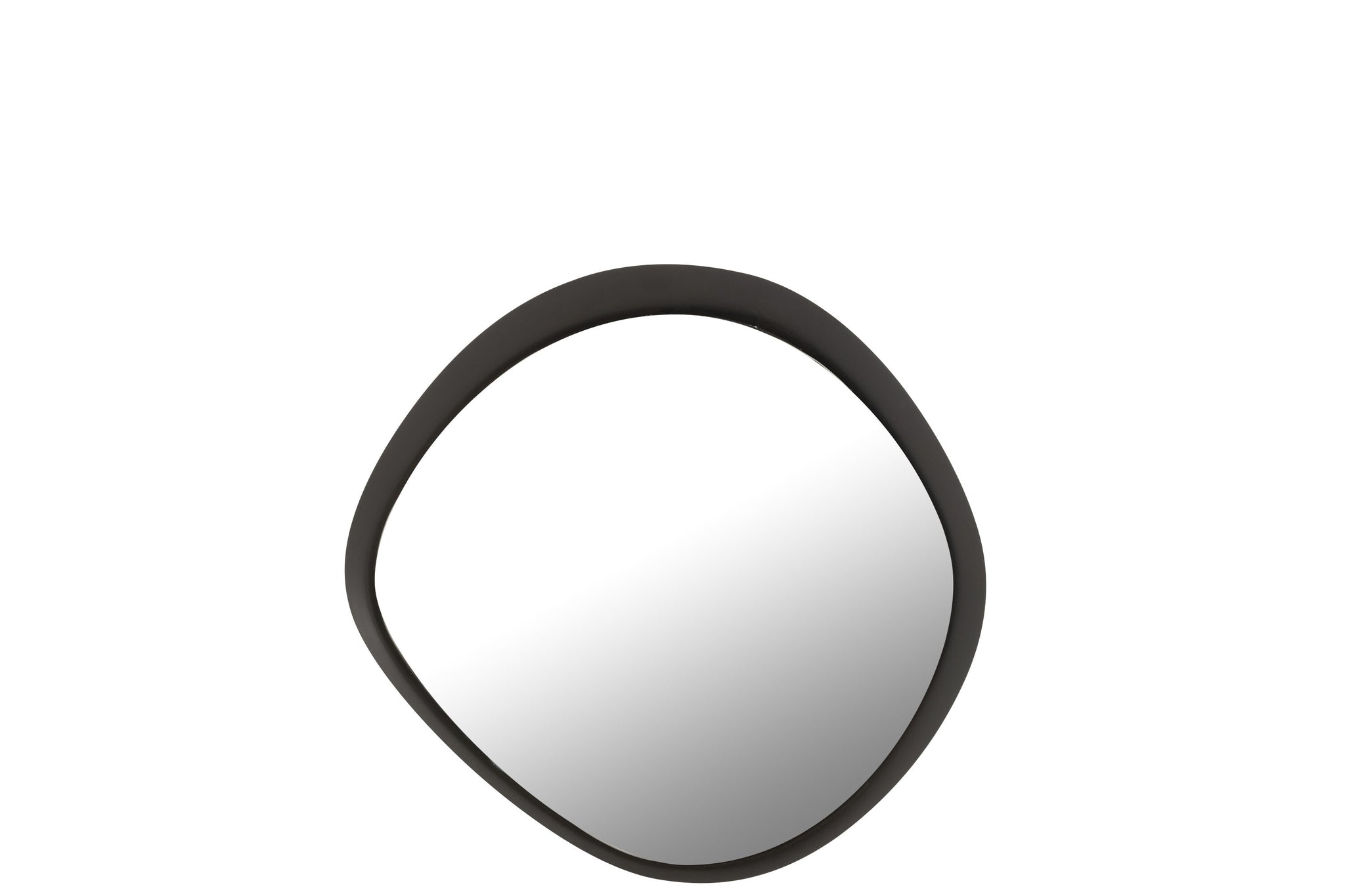 Wall Mirror Round Metal/Glass Black Small