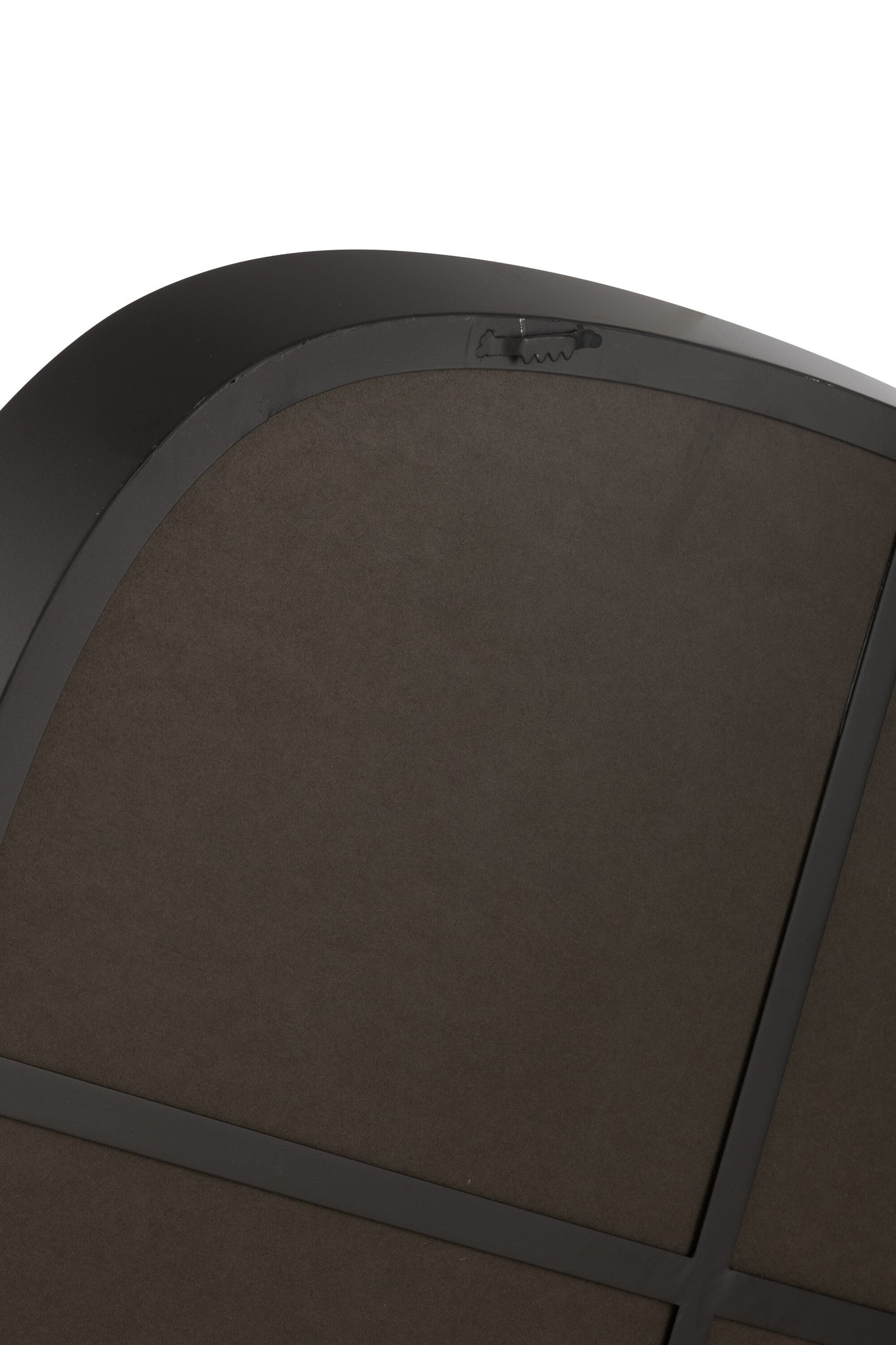 Wall Mirror Round Metal/Glass Black Large