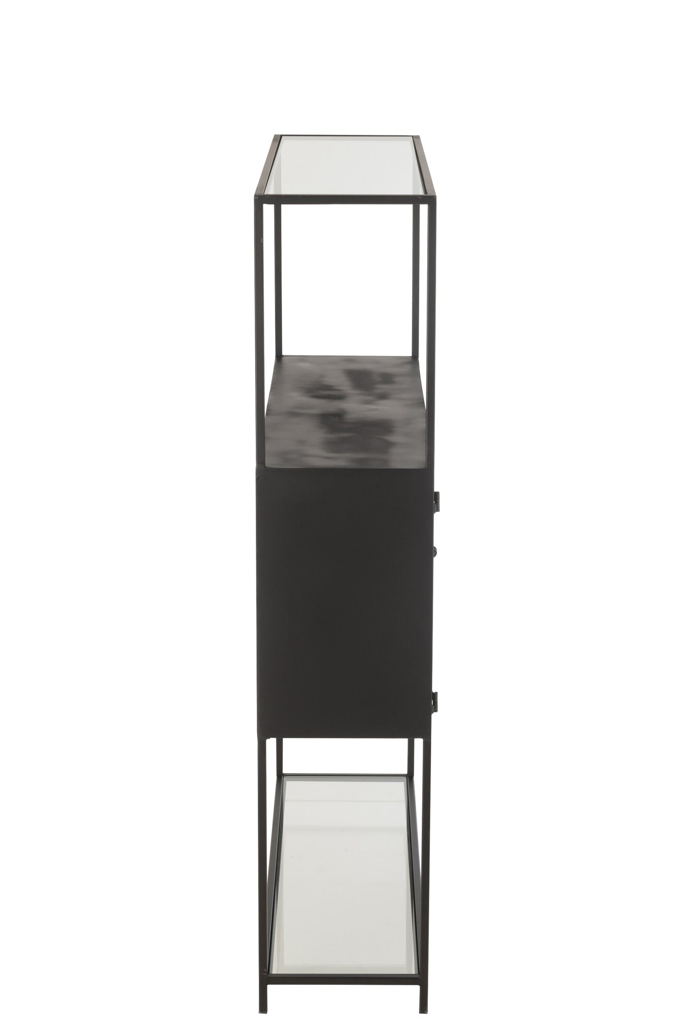 Shelf Rectangle Metal/Glass Black