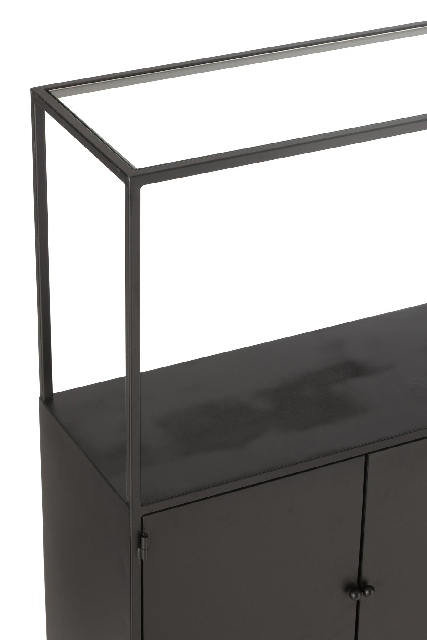 Shelf Rectangle Metal/Glass Black