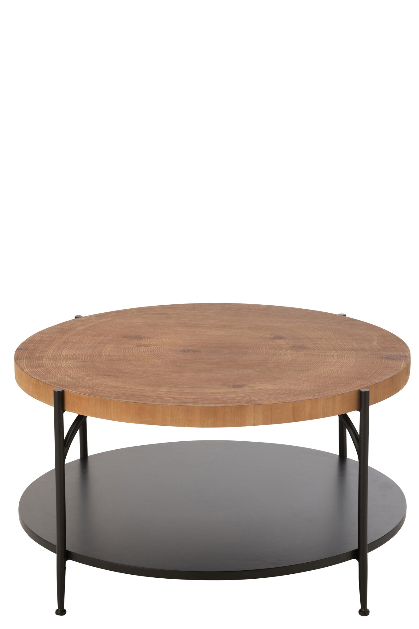 Couchtisch Voni MDF/Eisen Schwarz/Natur