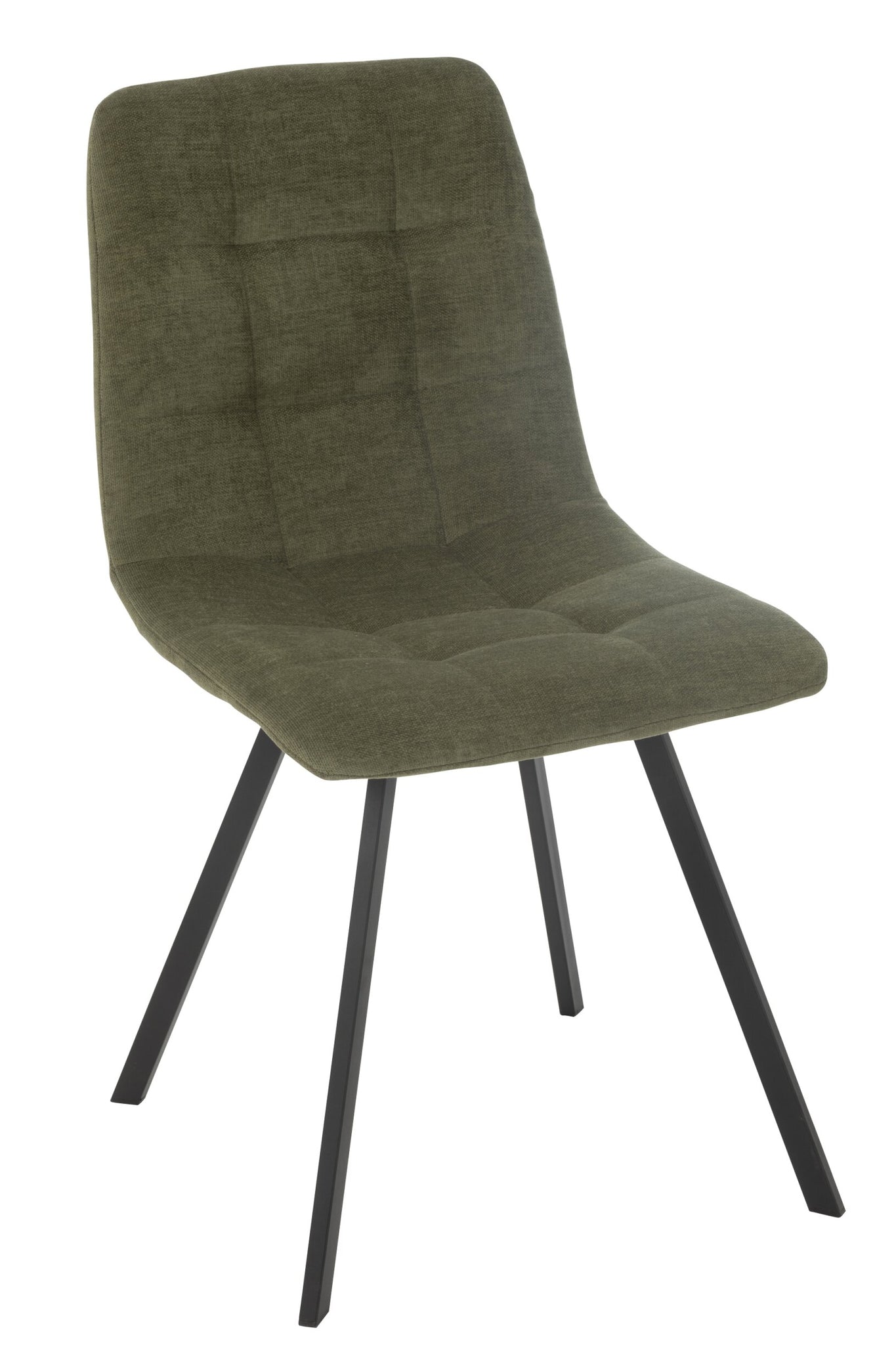 Esszimmerstuhl Clark Metall/Polyester Grün