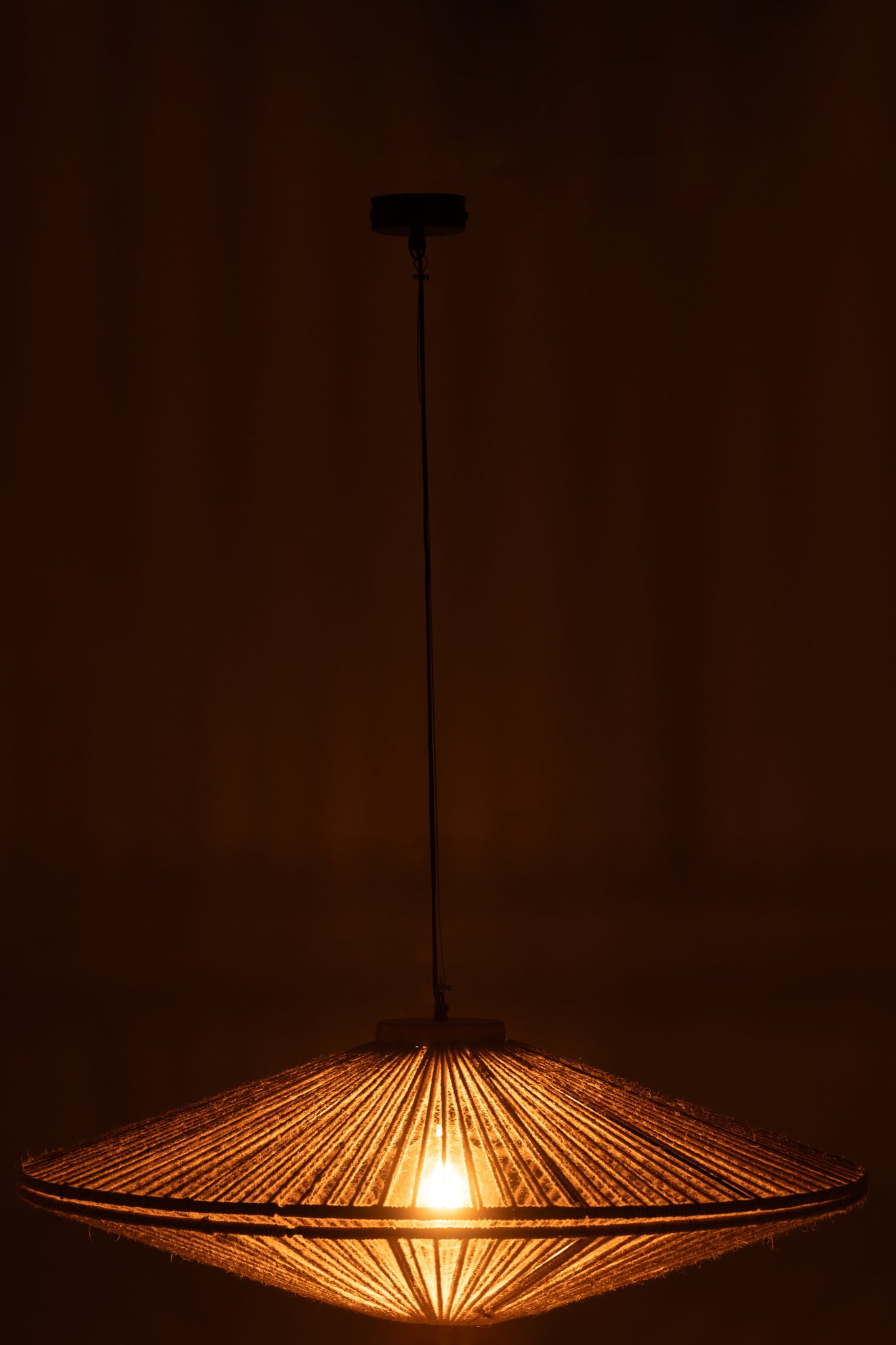 Hanging Lamp Ovni Iron/Jute Natural Large