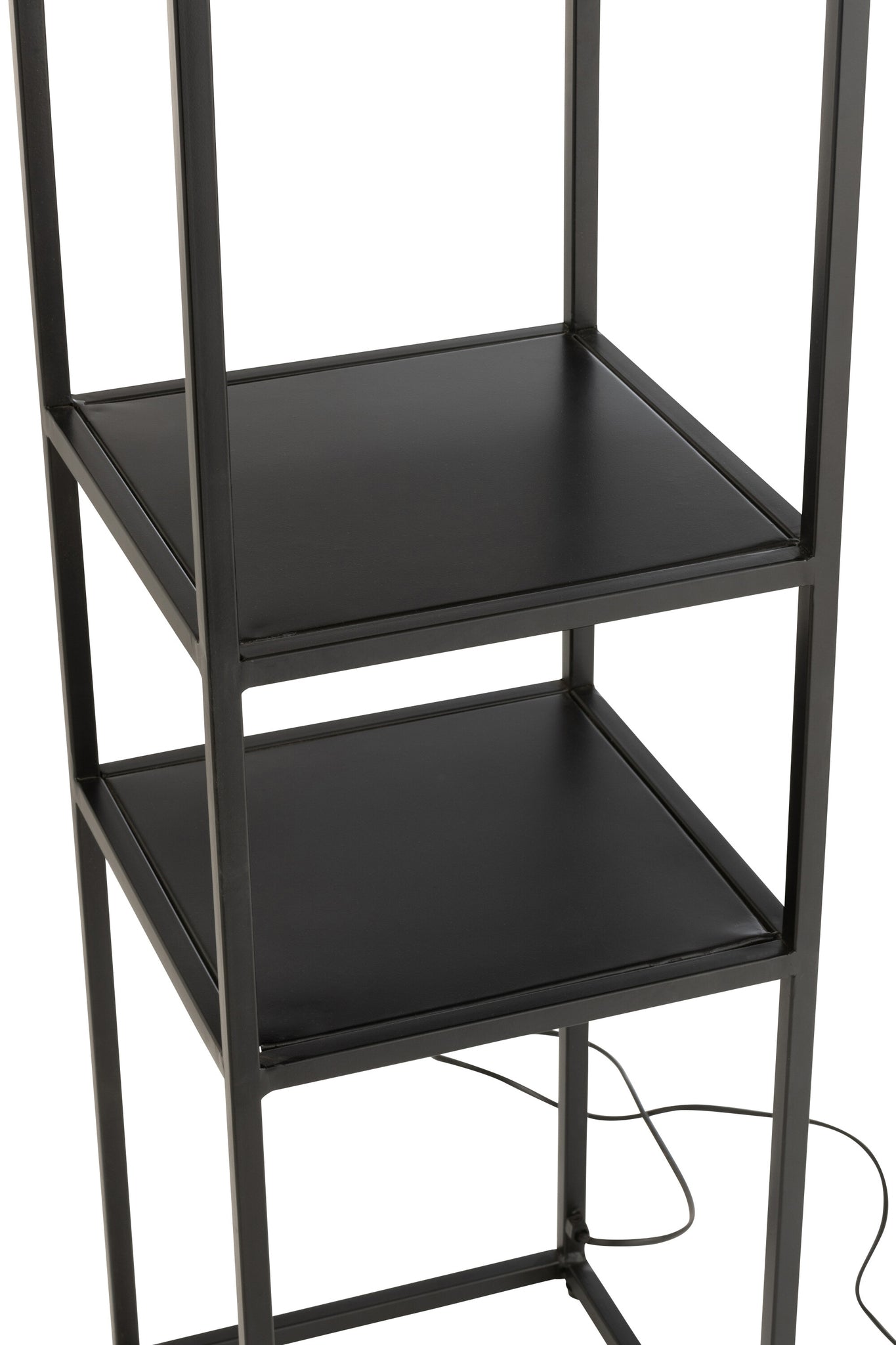 Lamp Square Iron/Jute Natural/Black