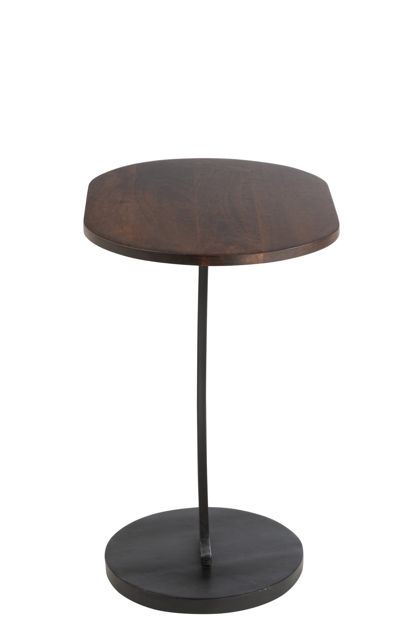 Side Table Swoosh Iron/Mango Wood Brown/Black