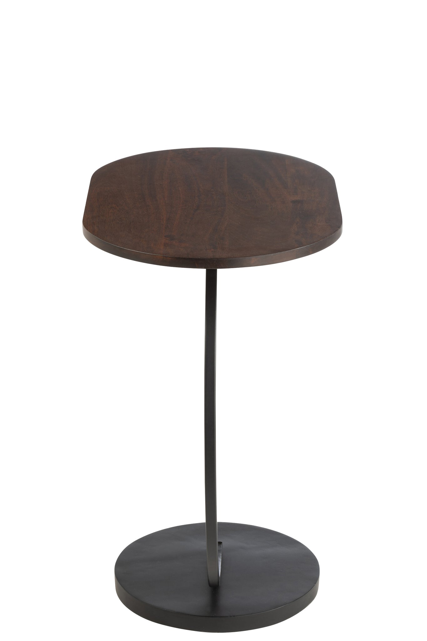 Side Table Swoosh Iron/Mango Wood Brown/Black