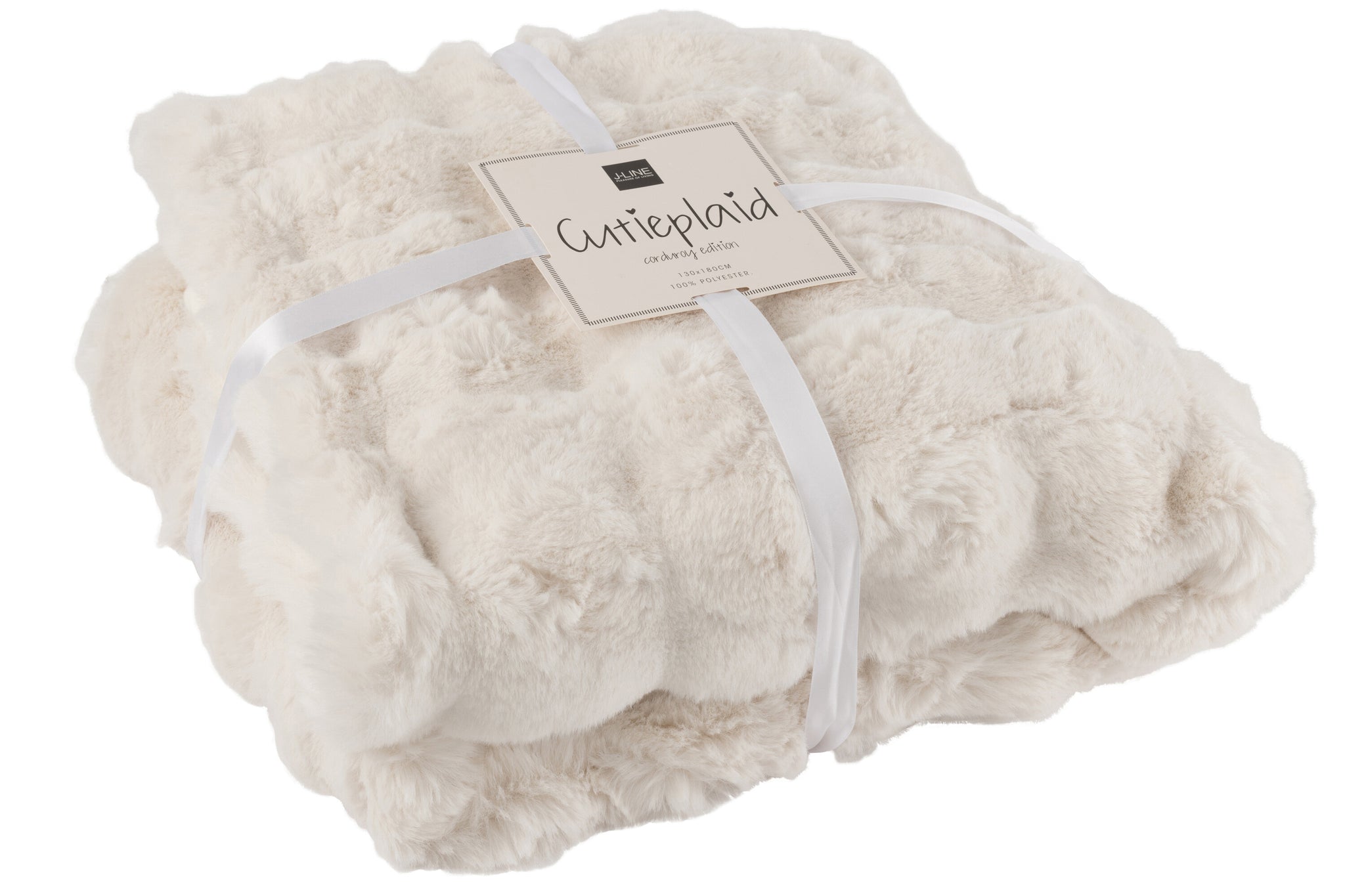 Plaid Wave Polyester White