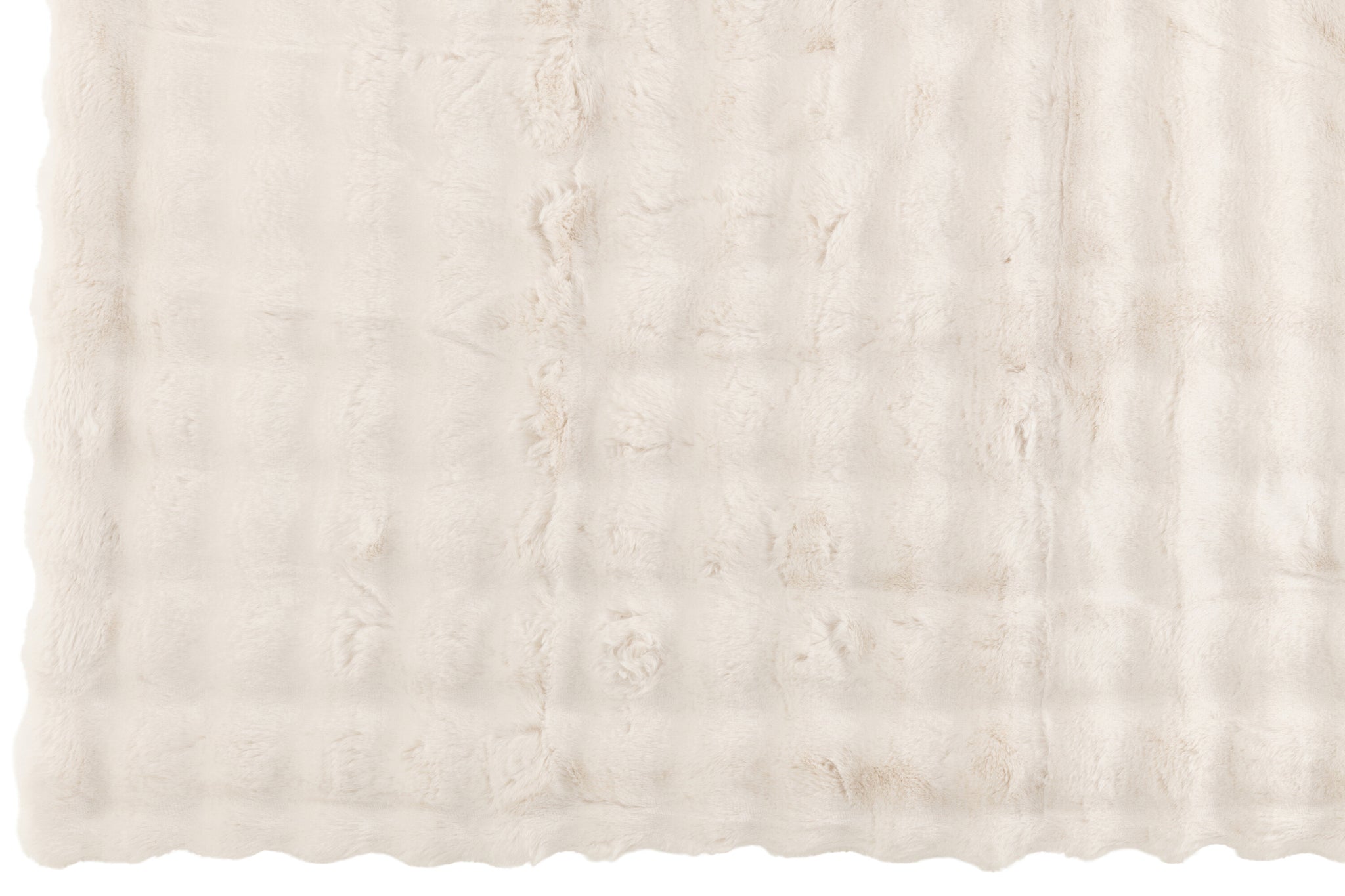 Plaid Wave Polyester White