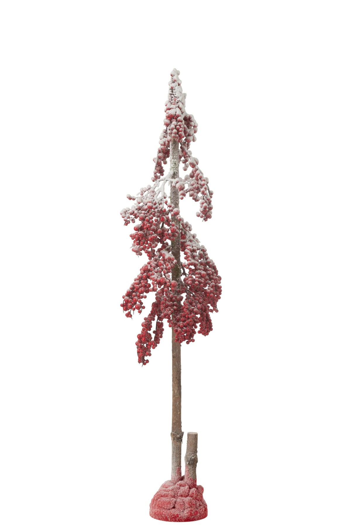 Decoratieve kerstboom met bessen – kunststof, rood, 108 cm