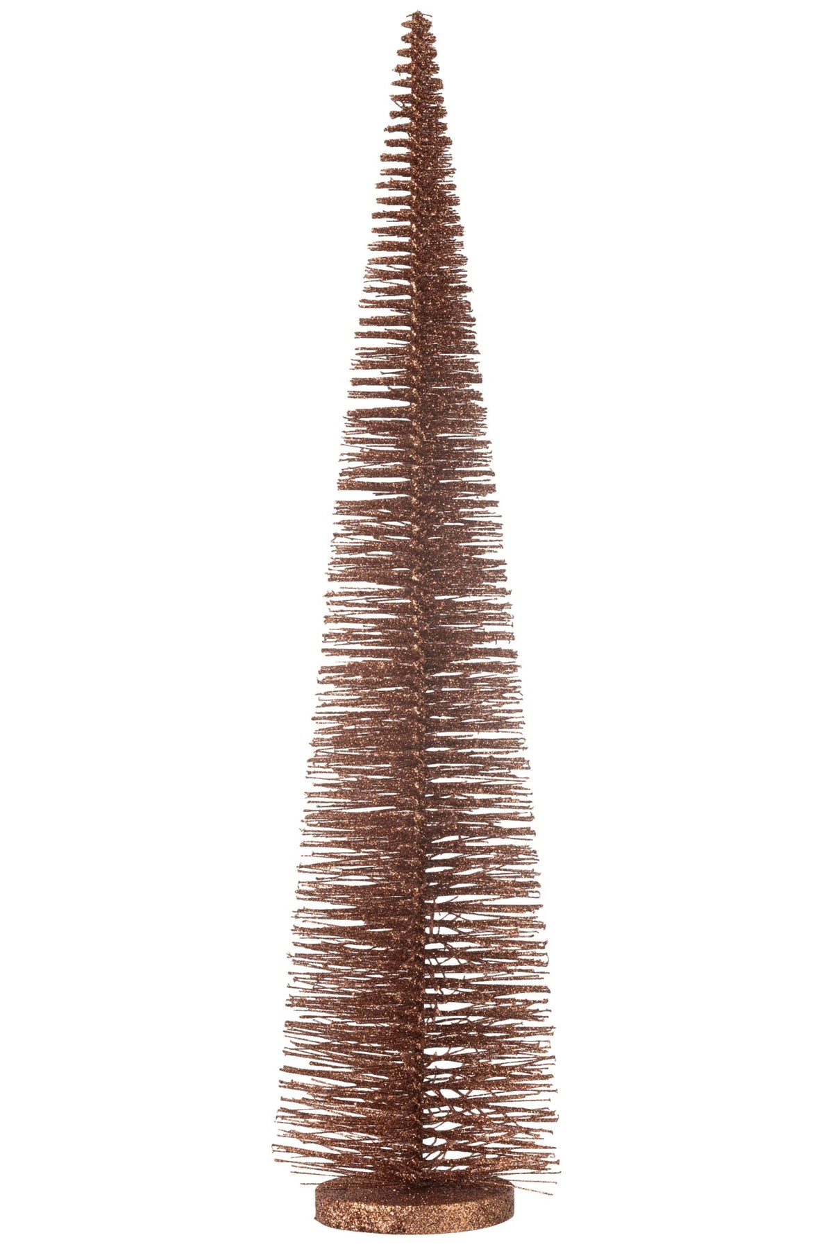Decoratieve kerstboom glitter – kunststof, bruin, 61 cm