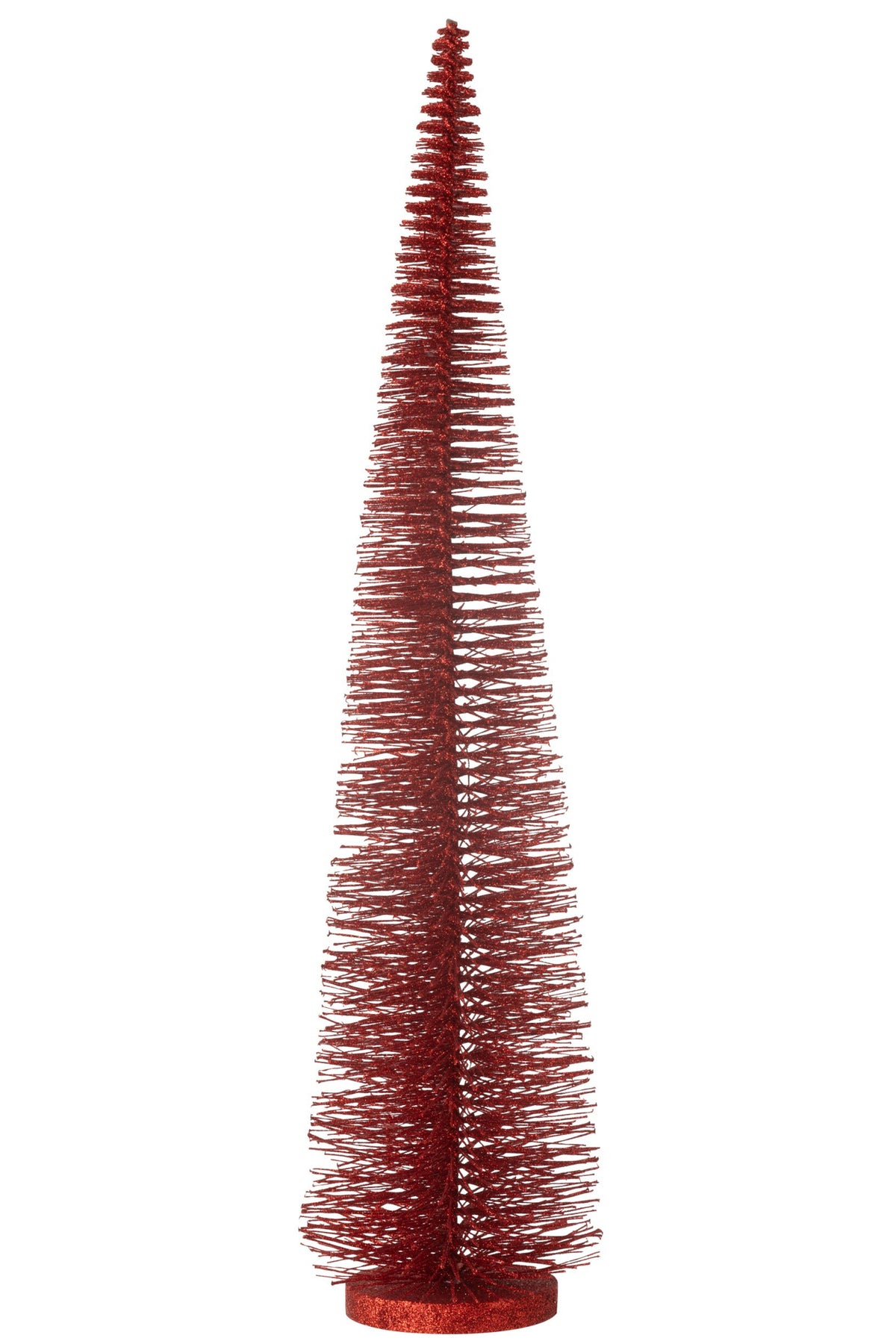 Decoratieve kerstboom glitter – kunststof, rood, 61 cm