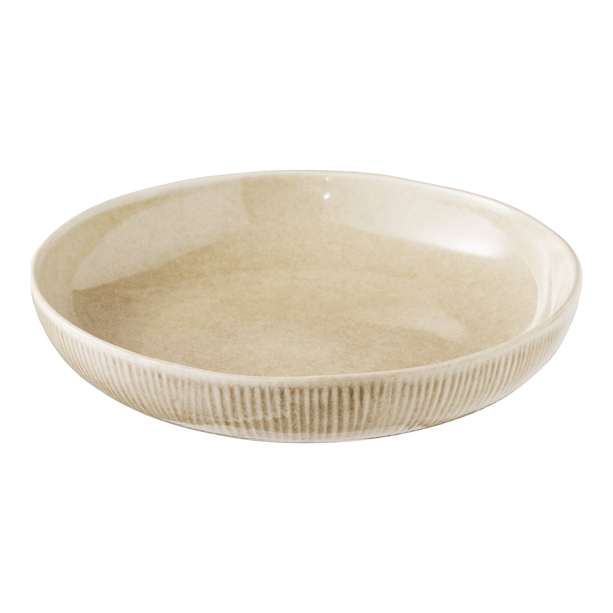 Viola Servierschale - Servierschale, Keramik, Beige ø27x5,8 cm