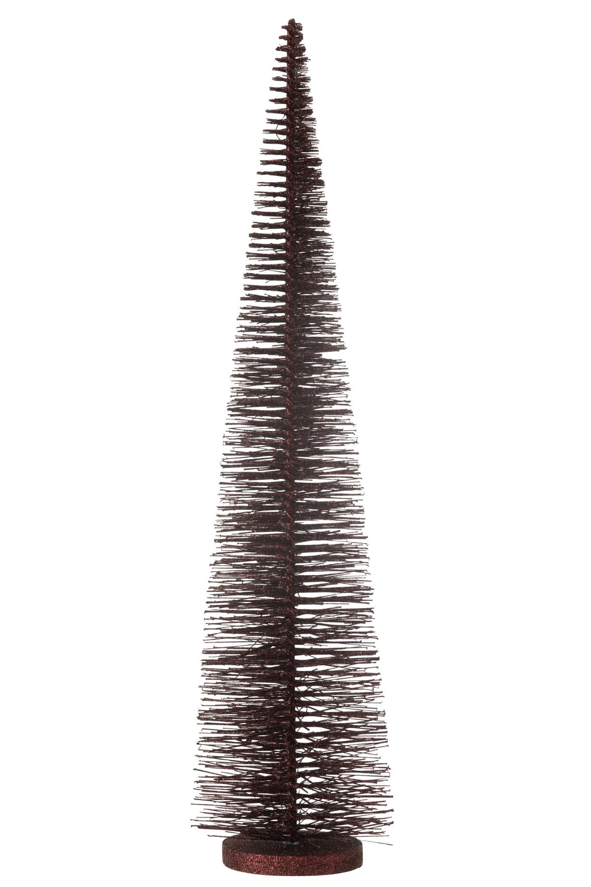 Decoratieve kerstboom glitter – kunststof, bordeaux, 61 cm