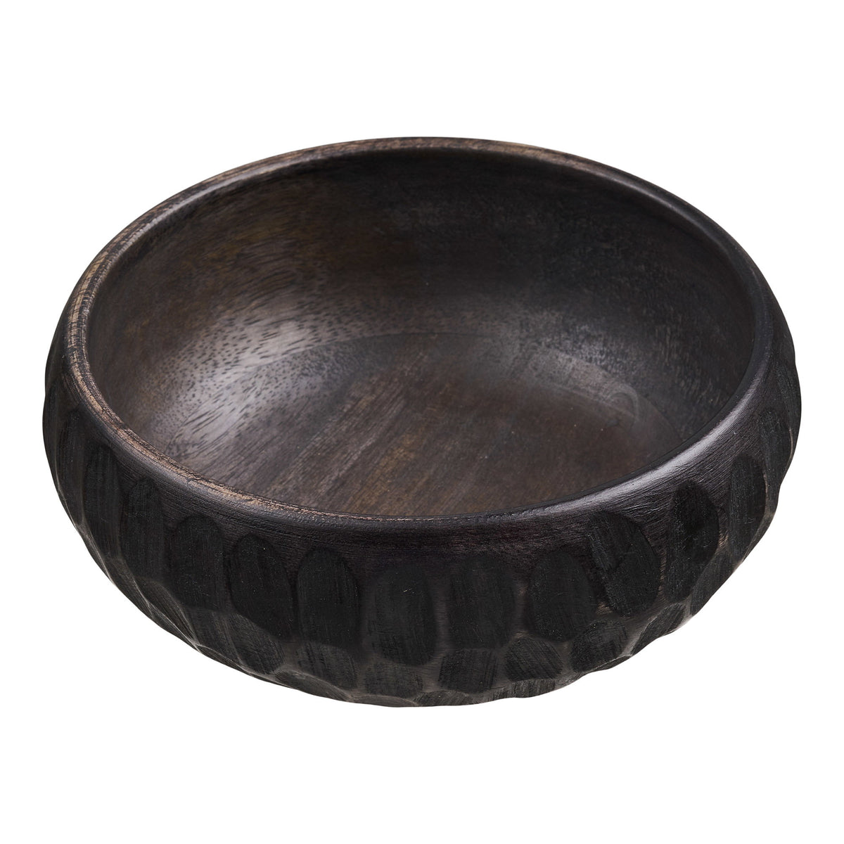 Kom Ajra – mangohout, bruin, ø15×6 cm