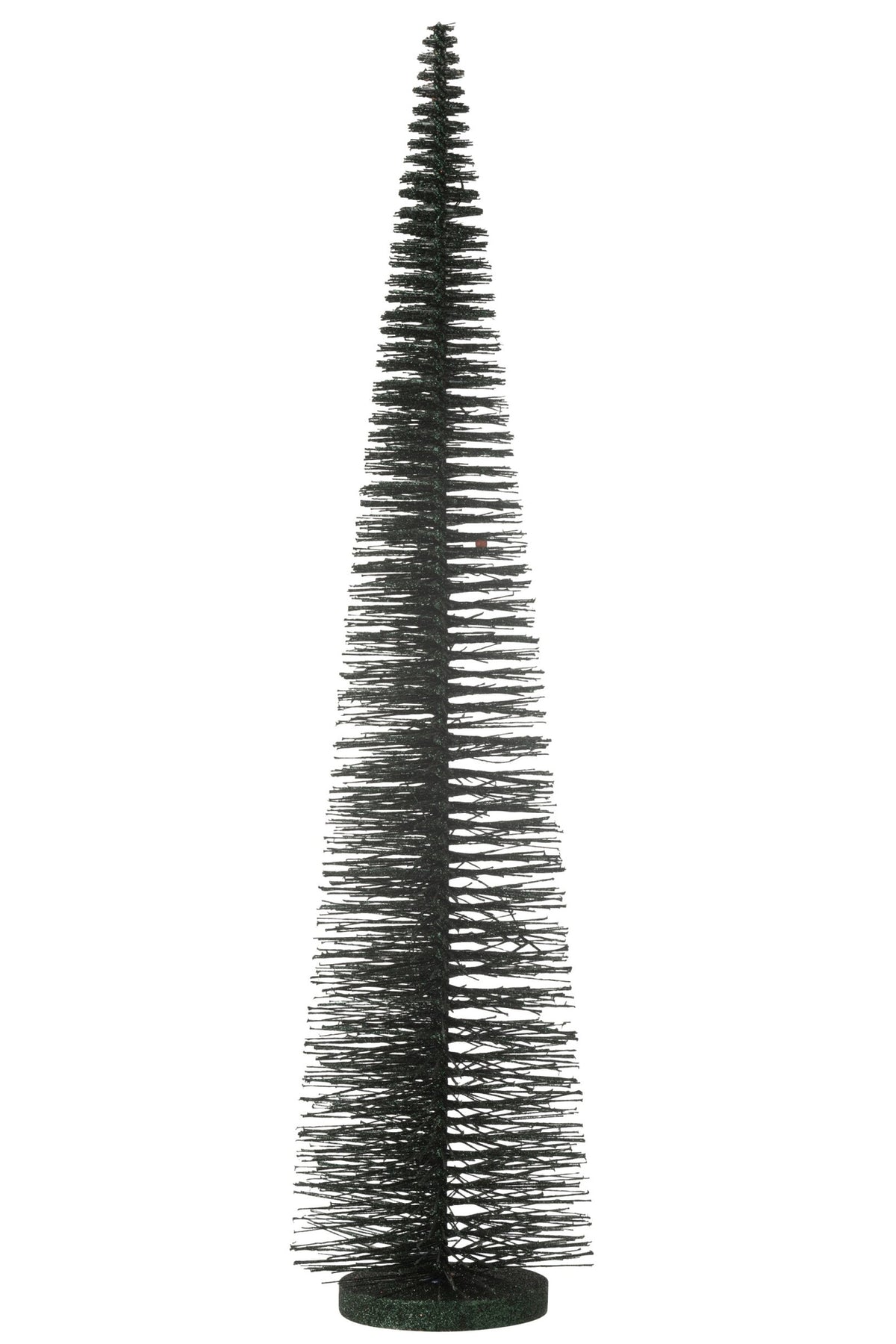 Decoratieve kerstboom glitter – kunststof, donkergroen, 61 cm