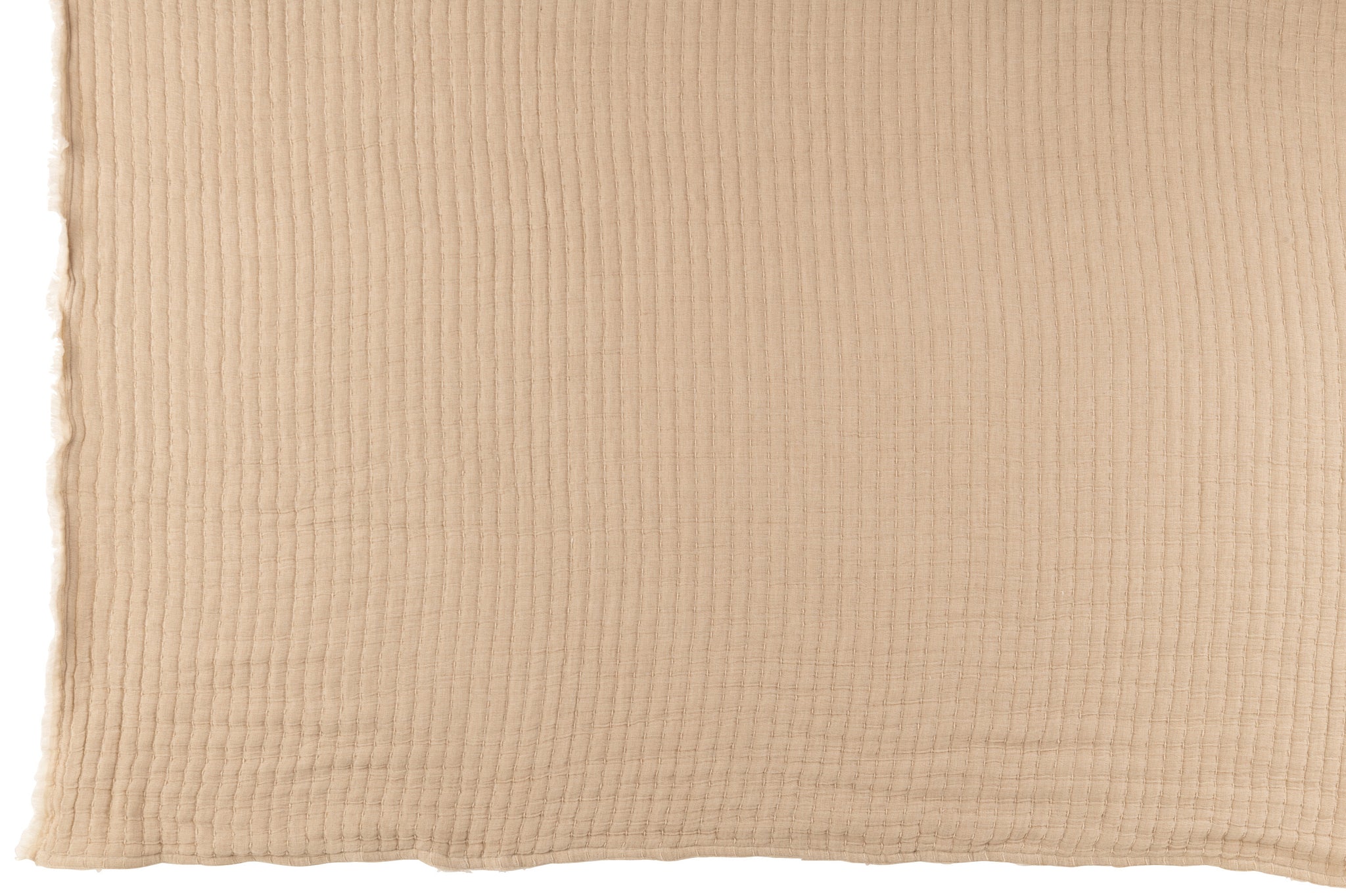 Plaid Teddy Lines Stitiching Cotton/Polyester Beige