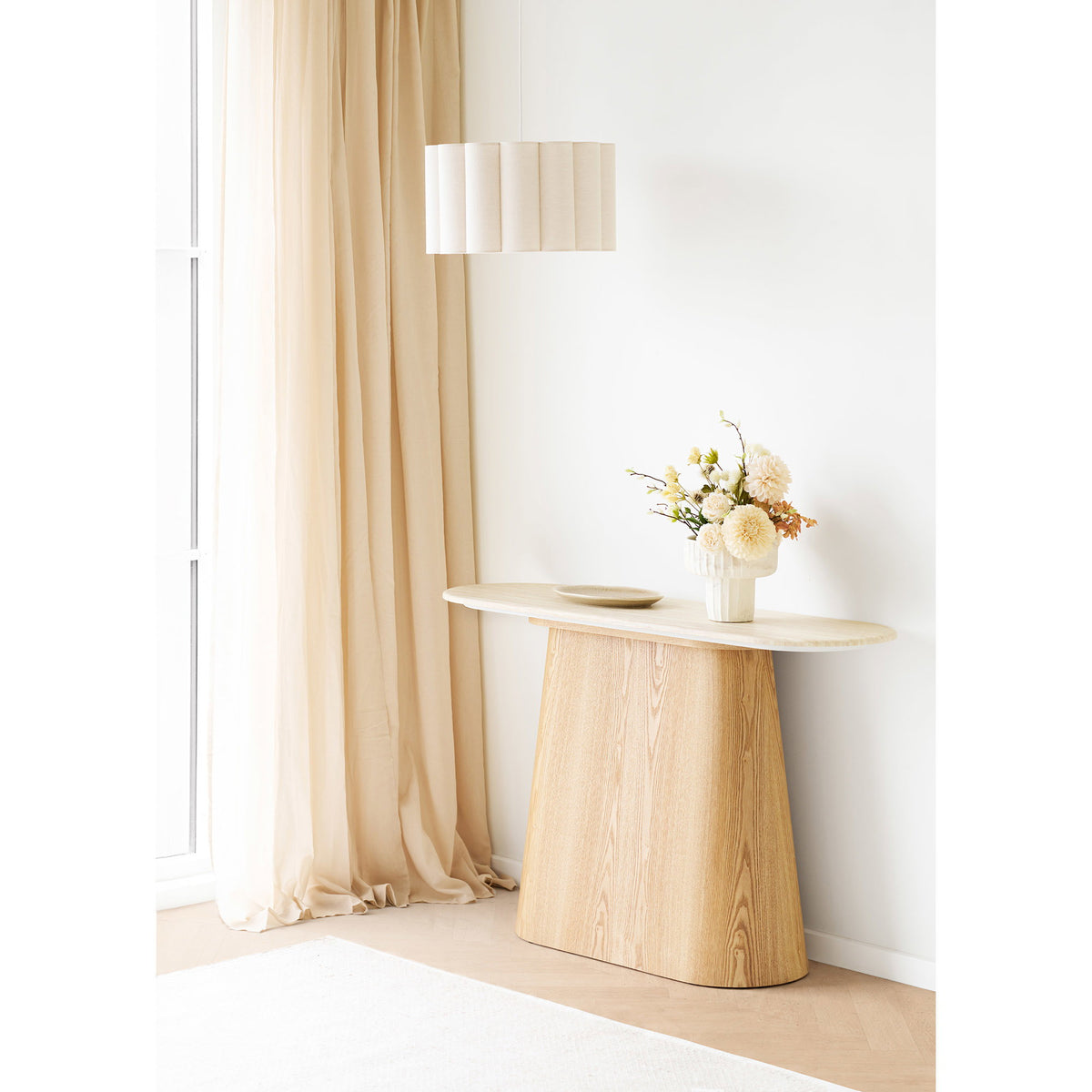 Serveerschaal Viola – steengoed, beige, 30x21,5x2,8 cm