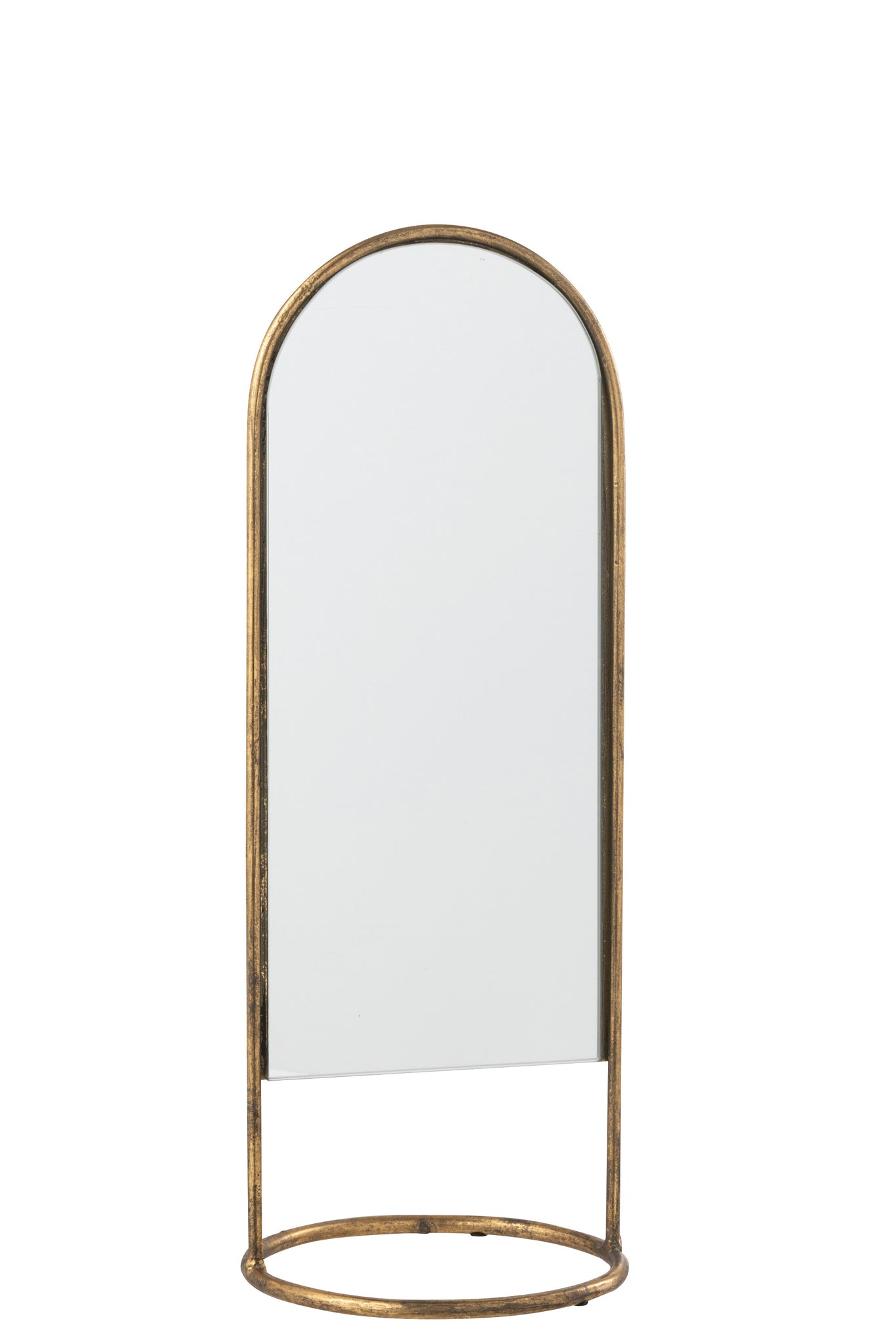 Mirror On Foot Daisy Iron/Glass Gold