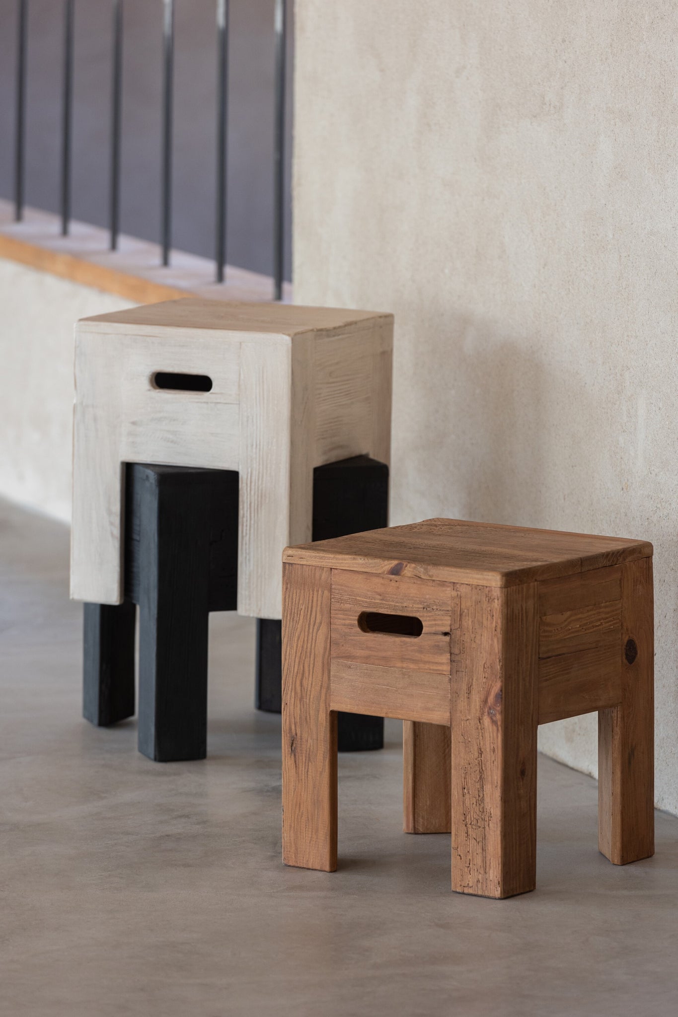 Kruk Gerecycled Dennenhout Bruin 35x35x40 cm