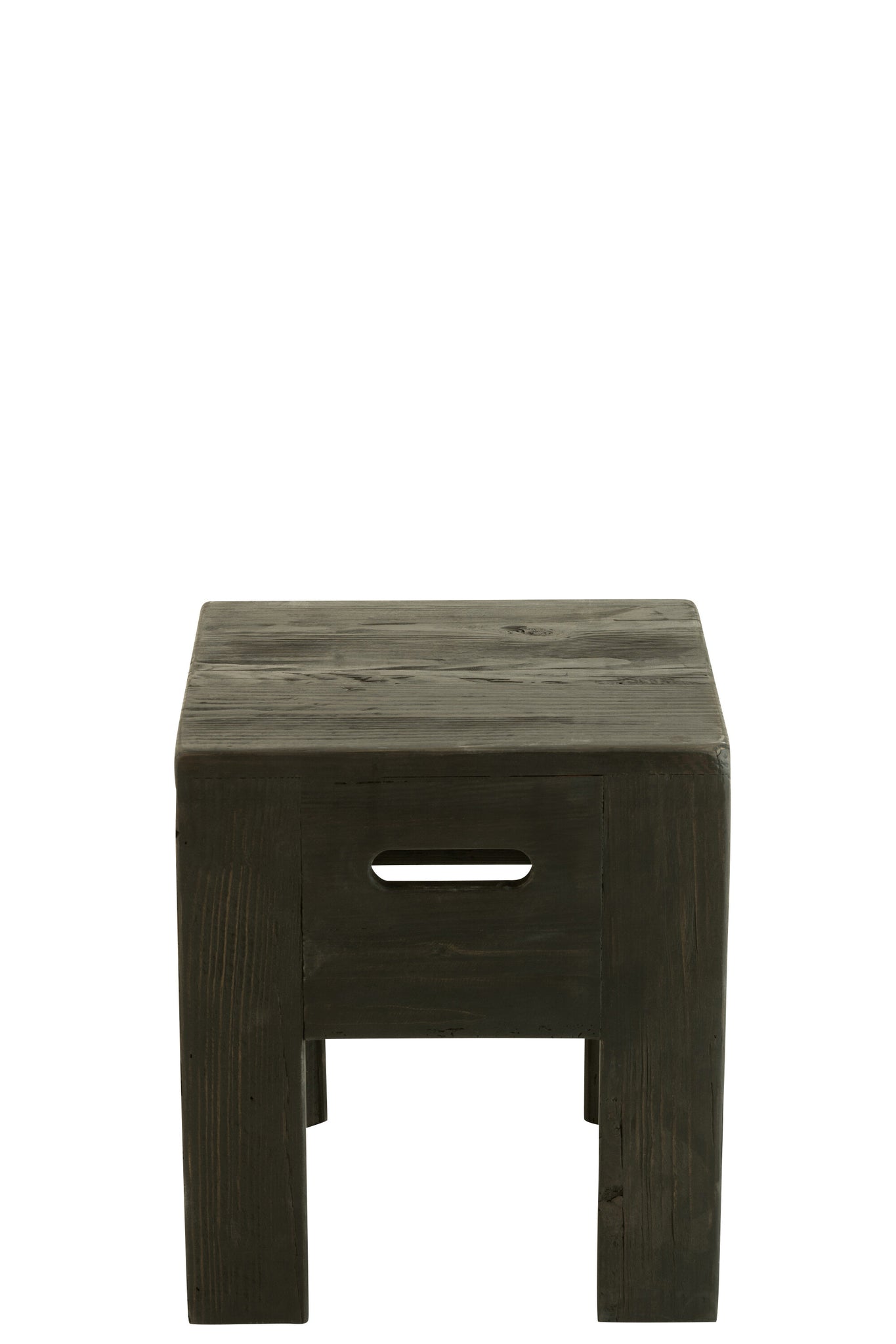 Kruk Gerecycled Dennenhout Zwart 35x35x40 cm