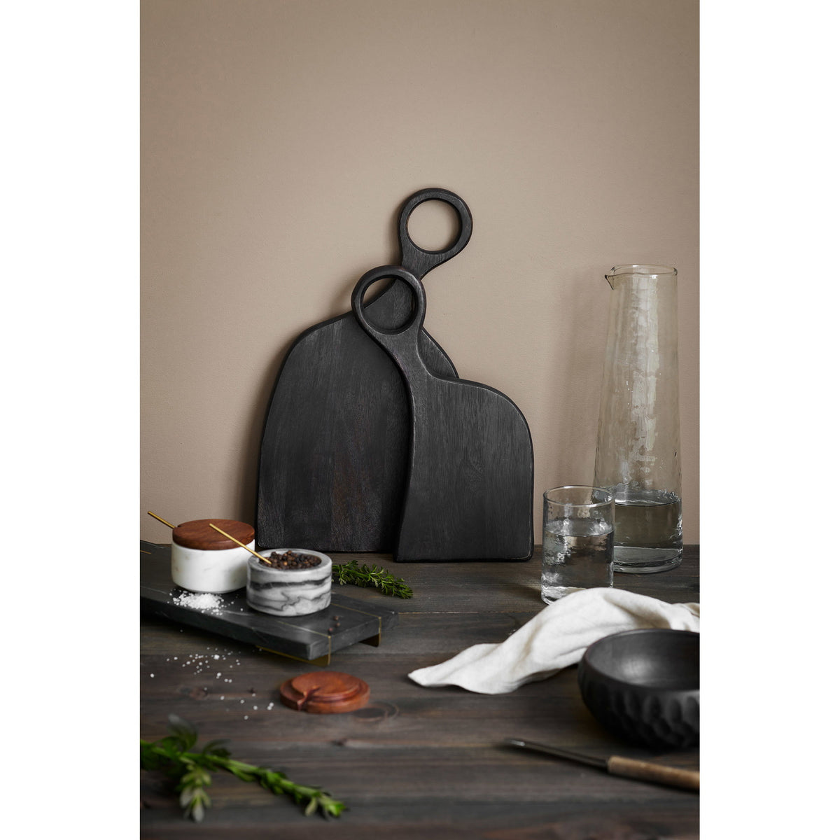 Palani Schneidebrett - Schneidebrett, Mangoholz, braun 2er-Set
