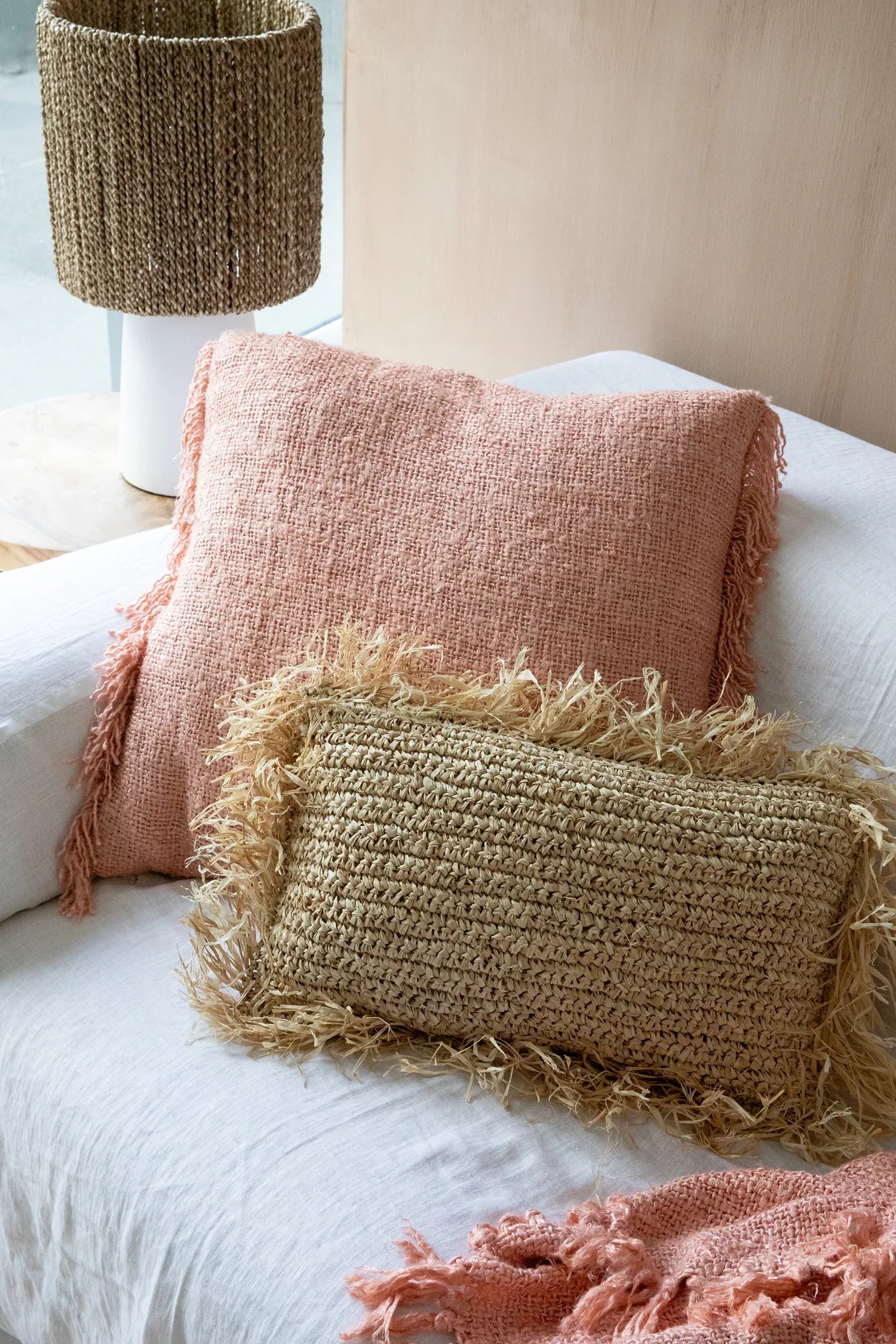 Kissenbezug „The Oh My Gee“ – Lachsrosa – 60 x 60