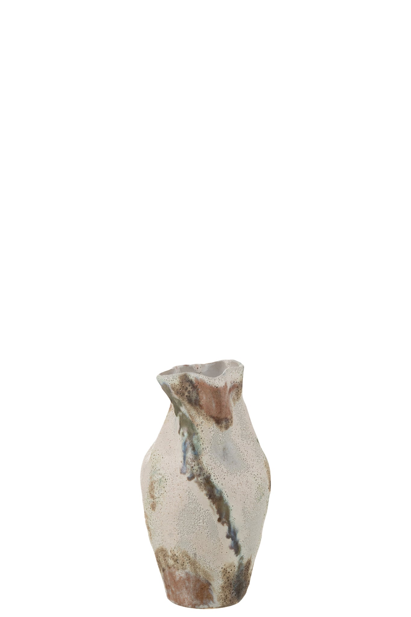 Vase Moon Texture Distorted Clay Mixed
