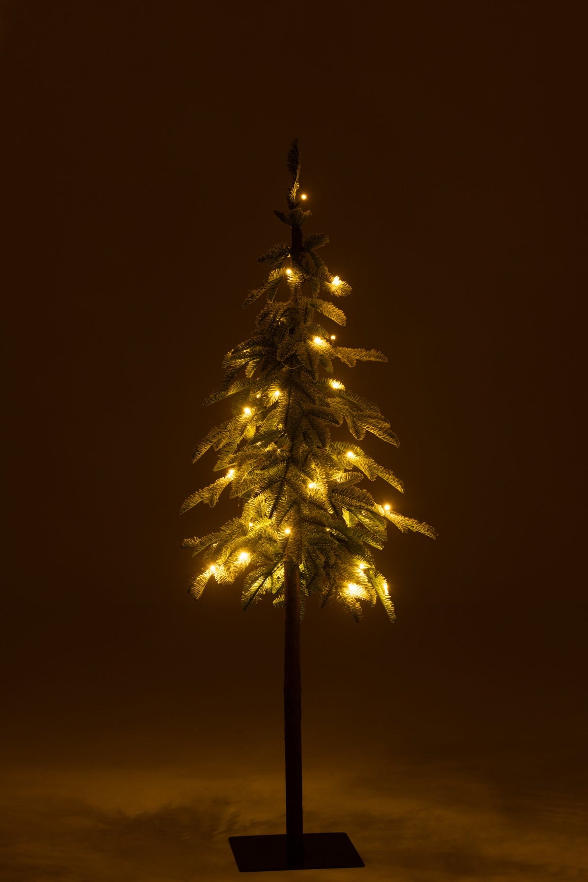 Kerstboom besneeuwd met LED model C – kunststof, groen, 145 cm